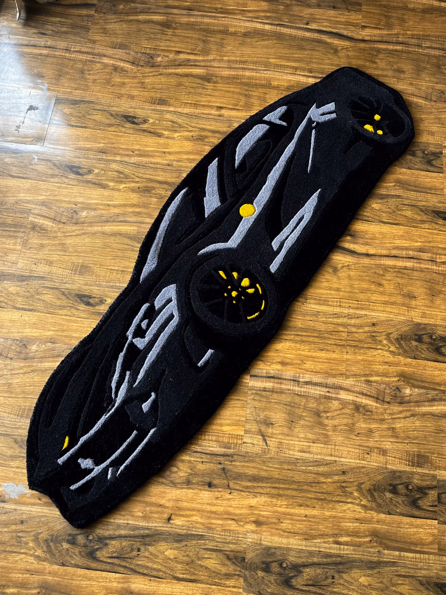 Black Super Car Hand Tufted Rug image 1