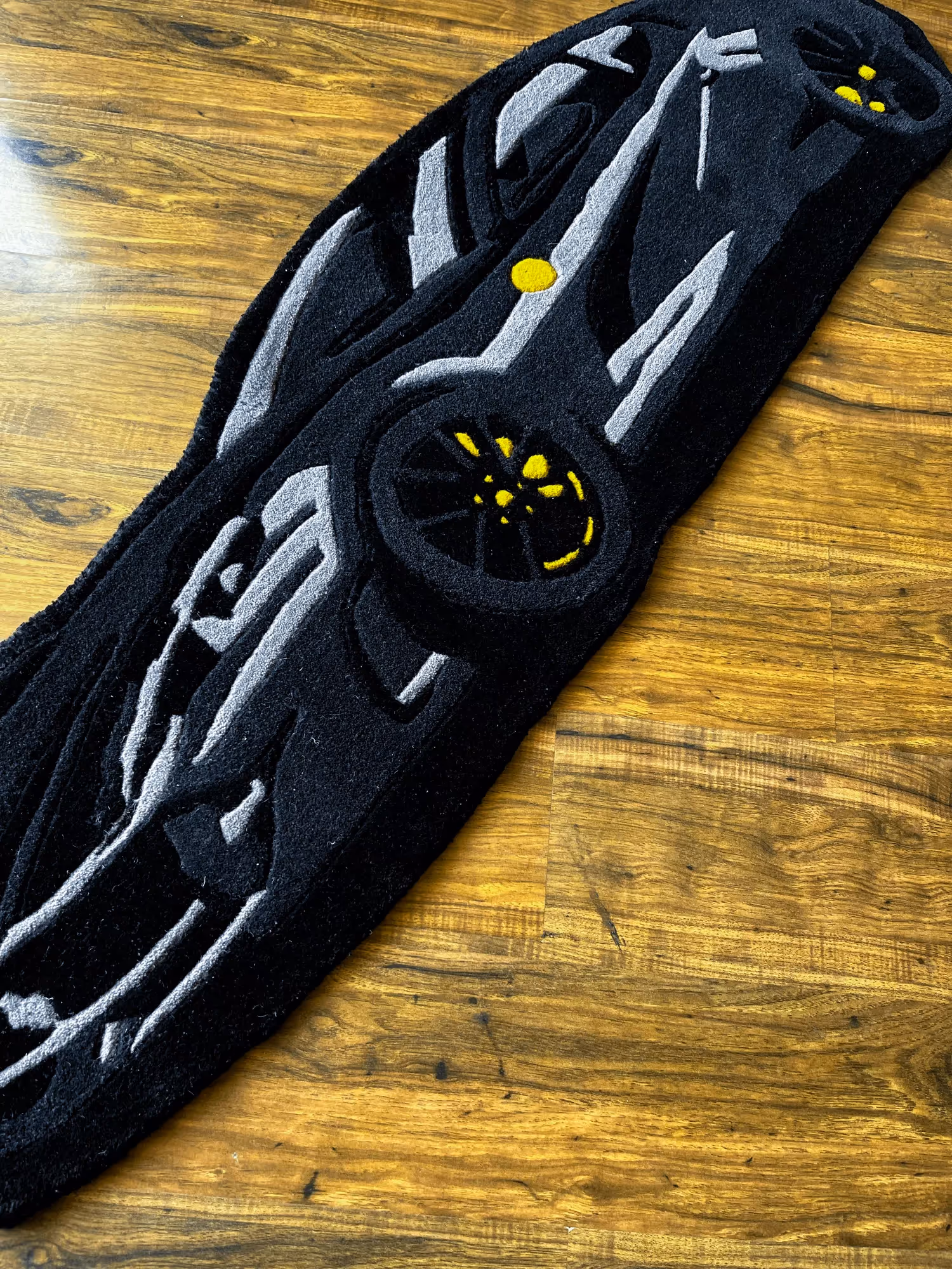Black Super Car Hand Tufted Rug image 4