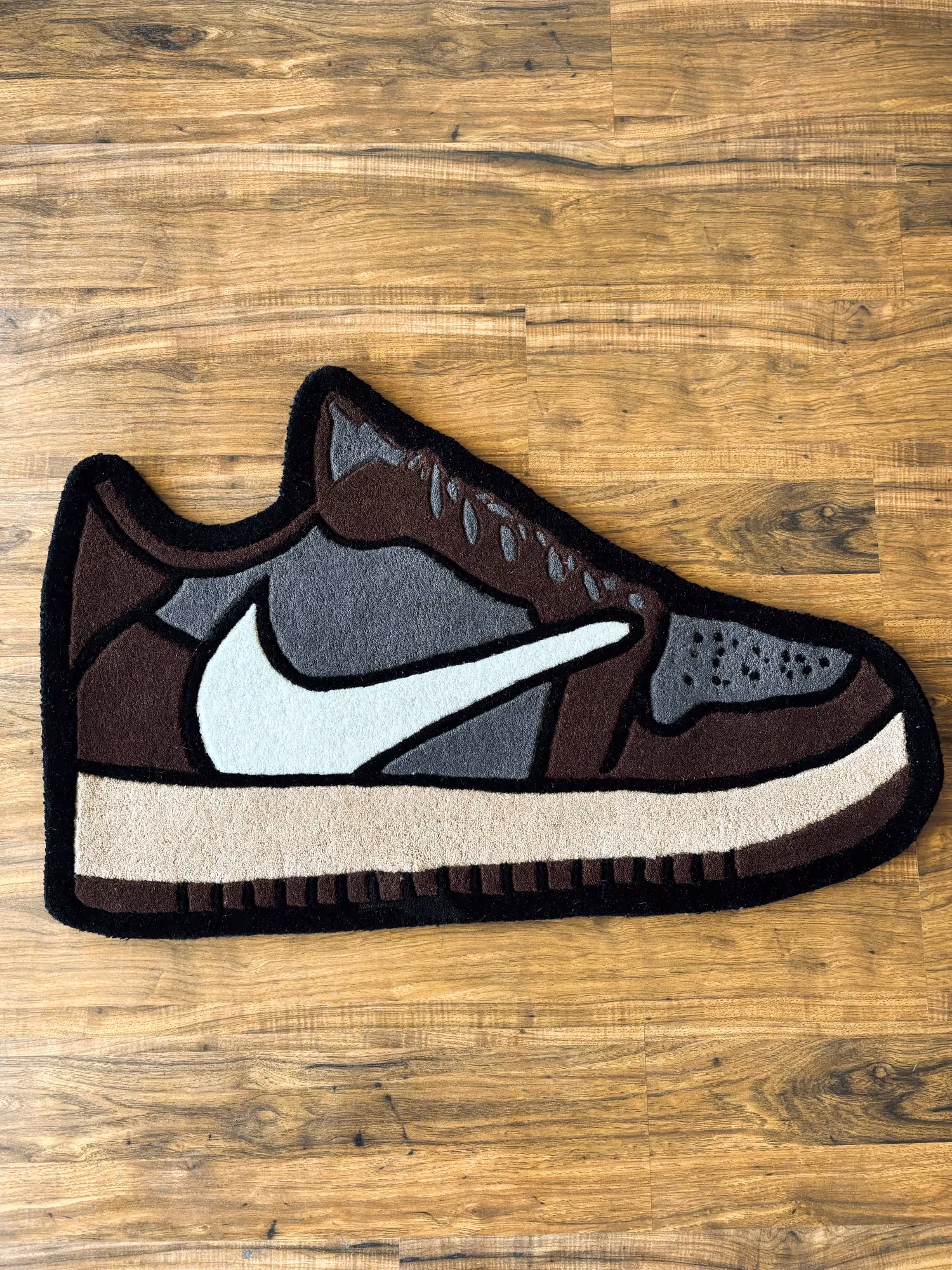 Brown Sneaker Hand Tufted Rug image 1