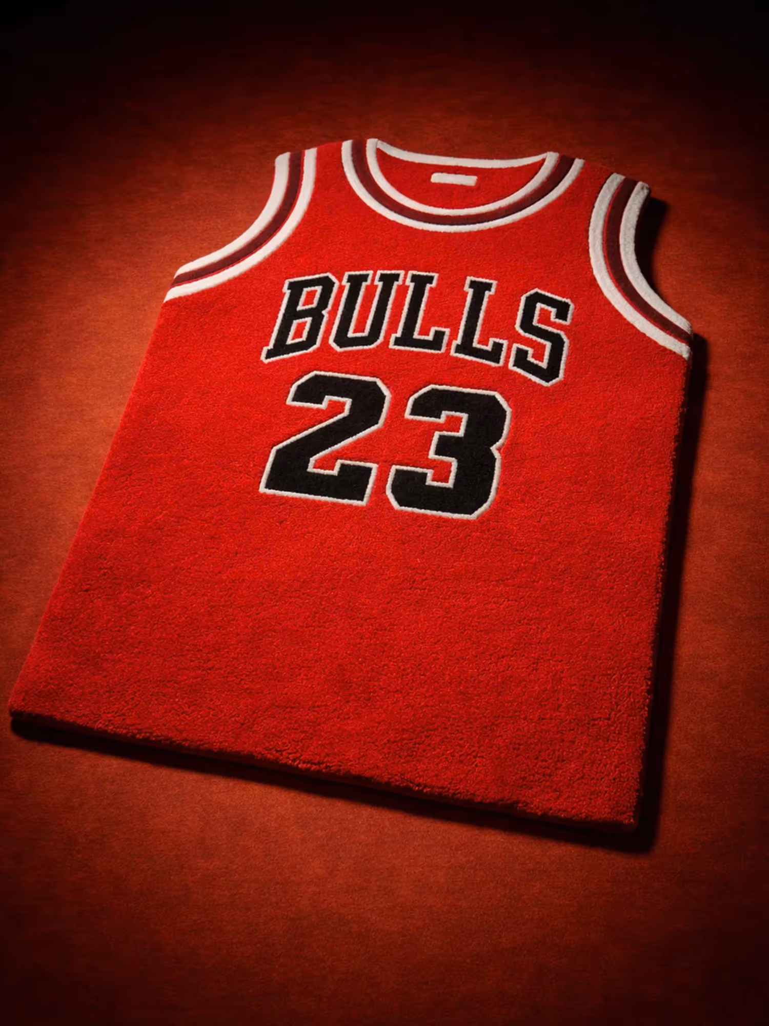 Bulls Red Jersey Hand Tufted Rug image 1