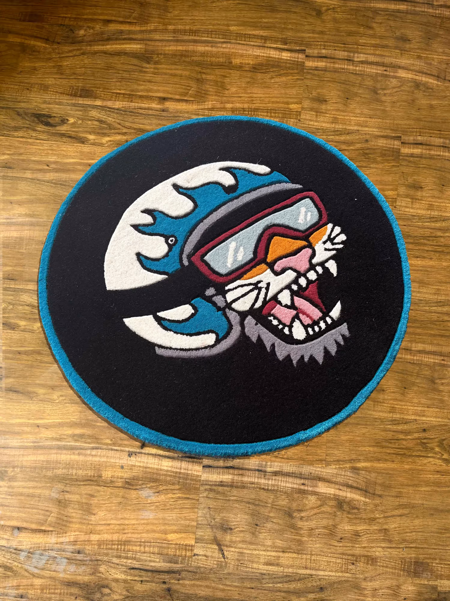 Cat Biker Hand Tufted Rug image 4