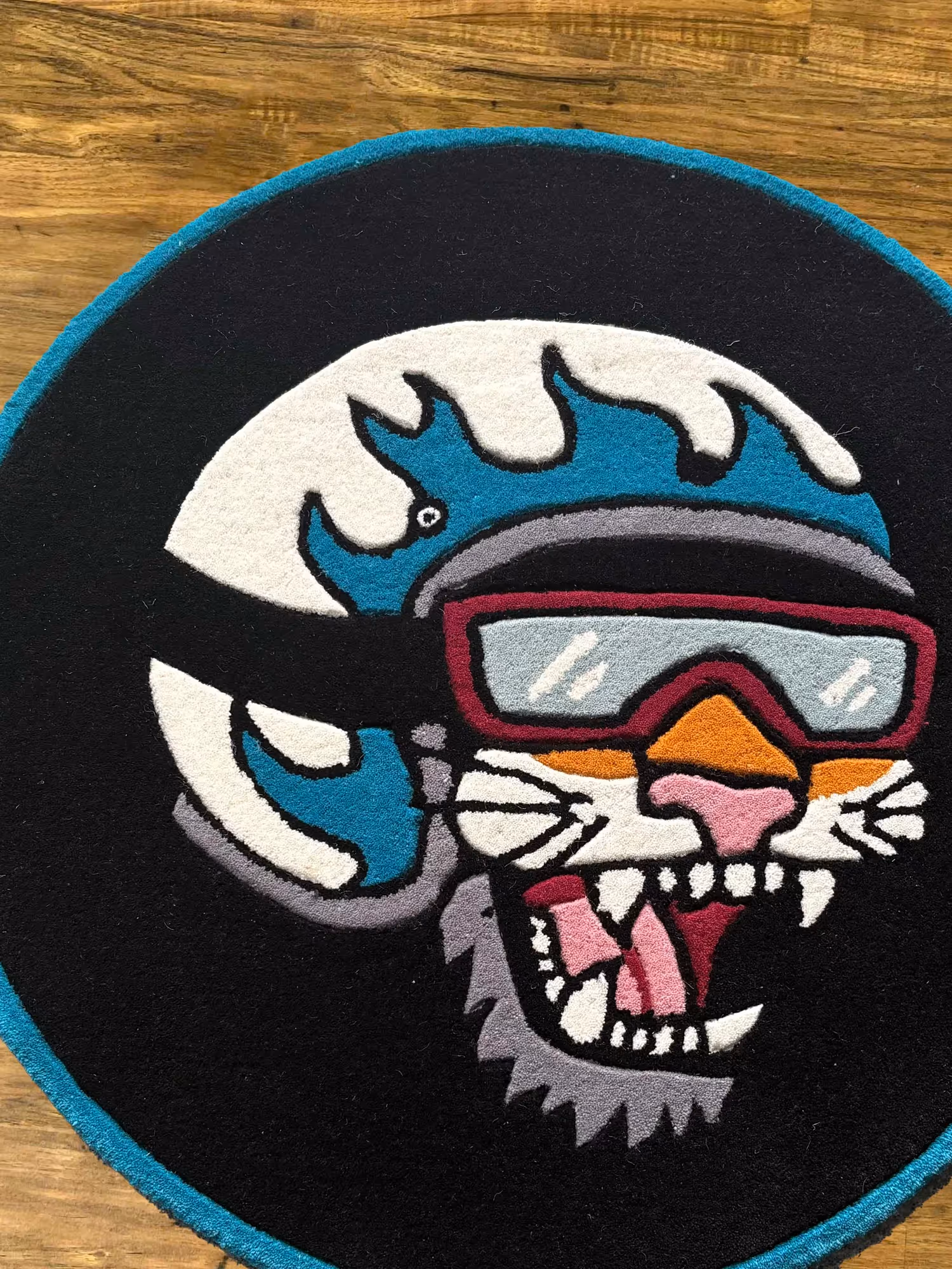 Cat Biker Hand Tufted Rug image 5