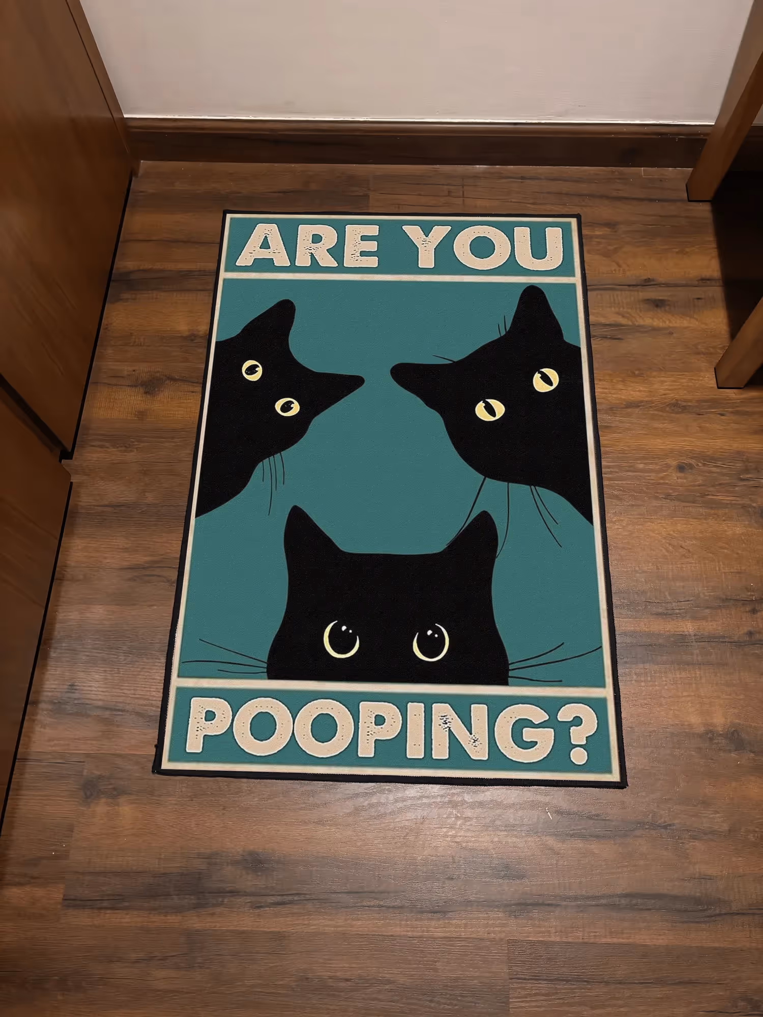 Cat Pooping Washable Rug image 3