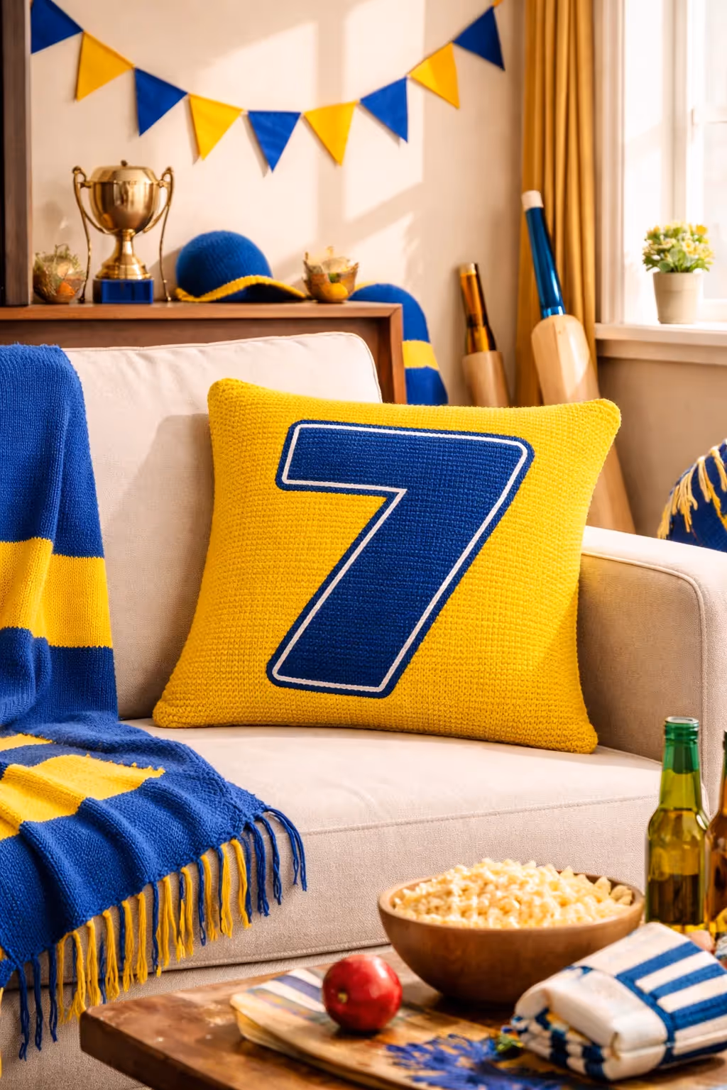 Chennai 7 Yellow Cushion Cover image 1