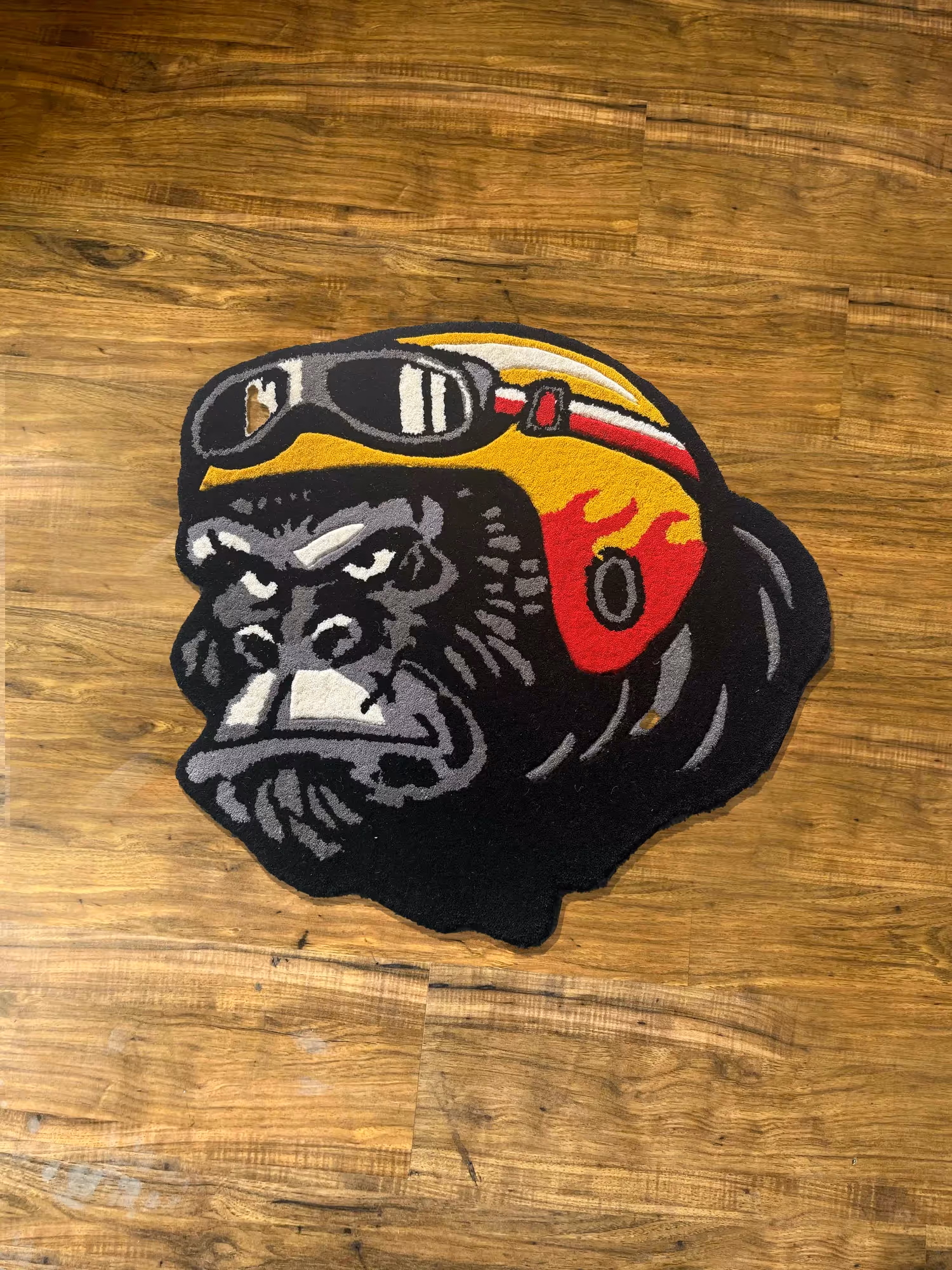 Chimpanzee Biker Hand Tufted Rug image 2