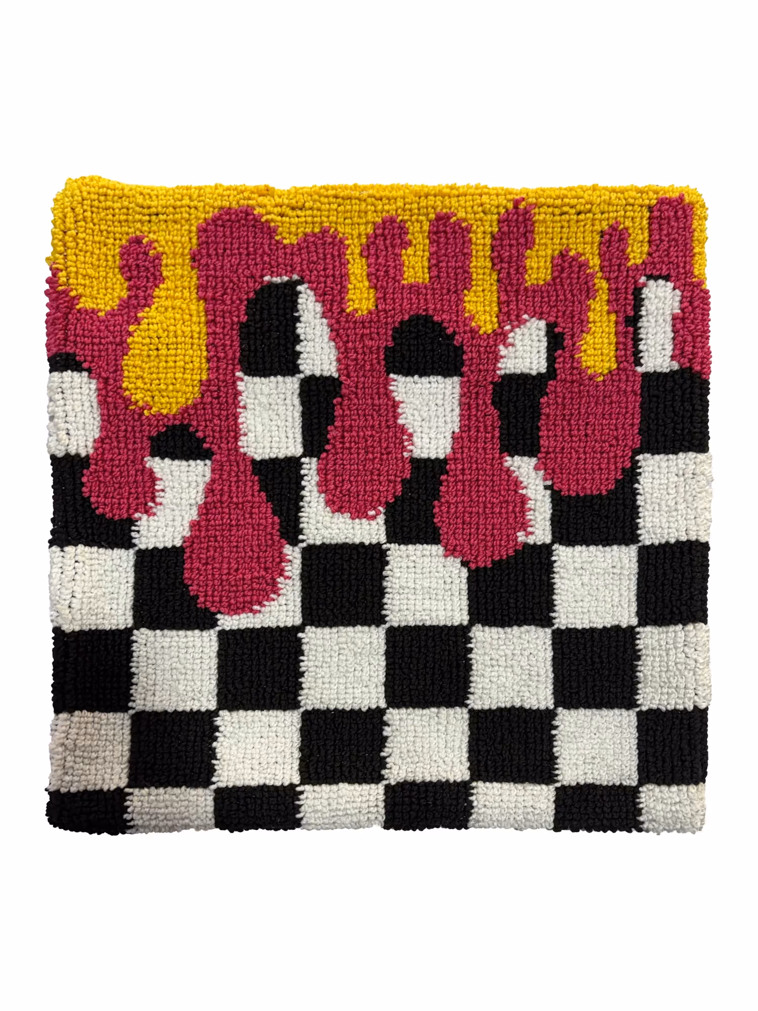 Colour Dripping Check Cushion Cover  image 2