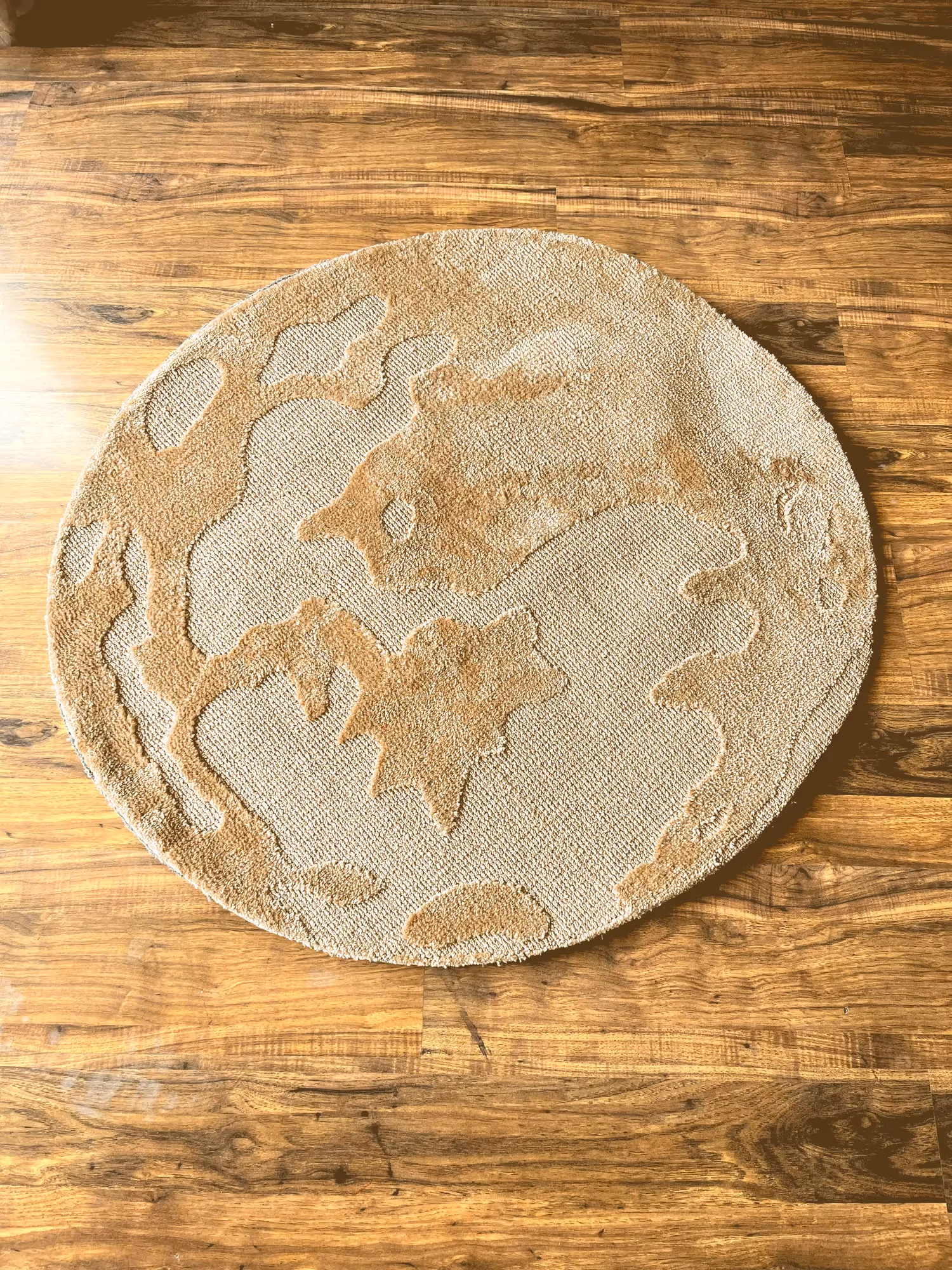 Cream Moon Machine Tufted Rug image 1