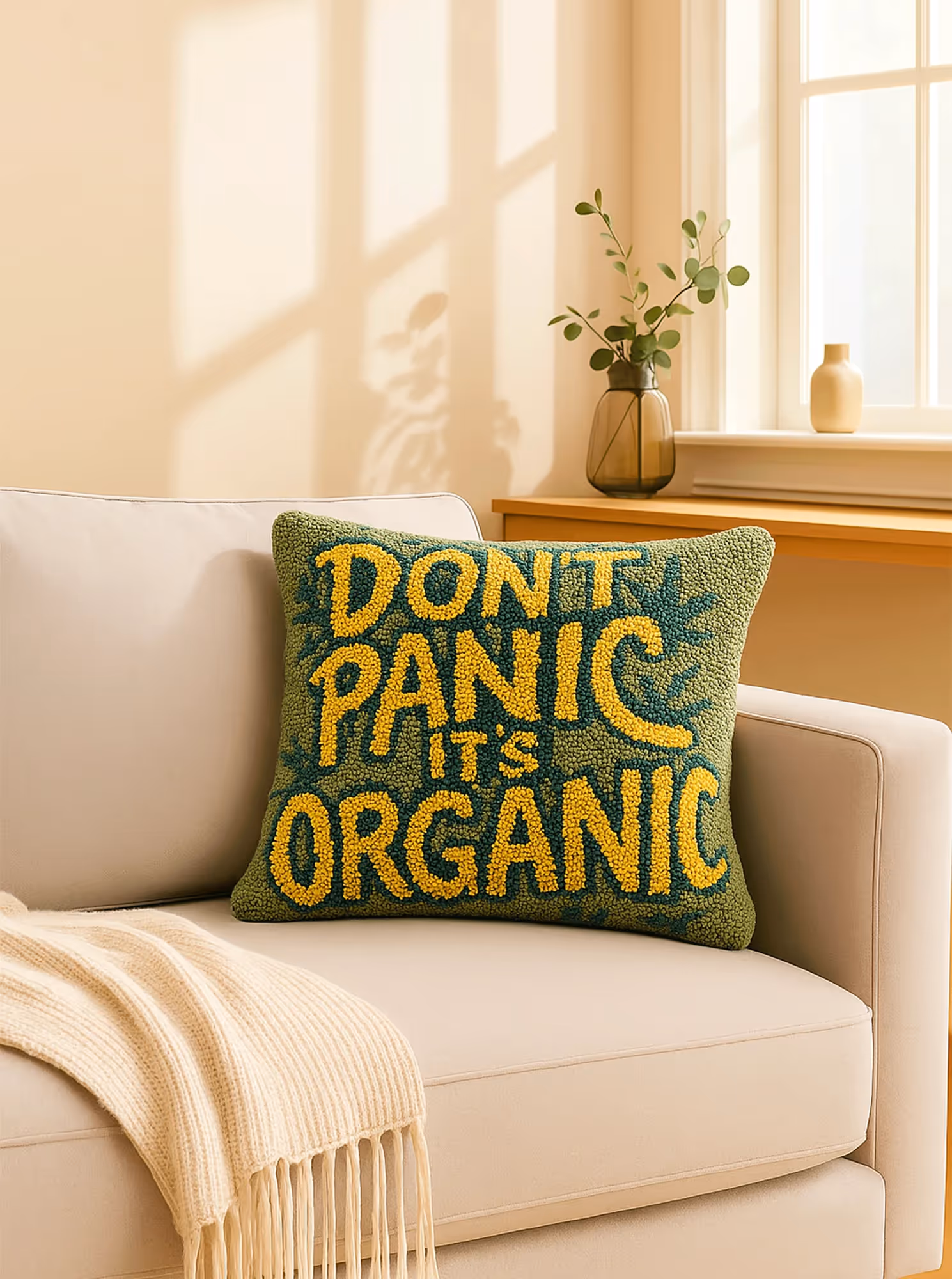 Don't Panic, Its Organic Cushion Cover image 1