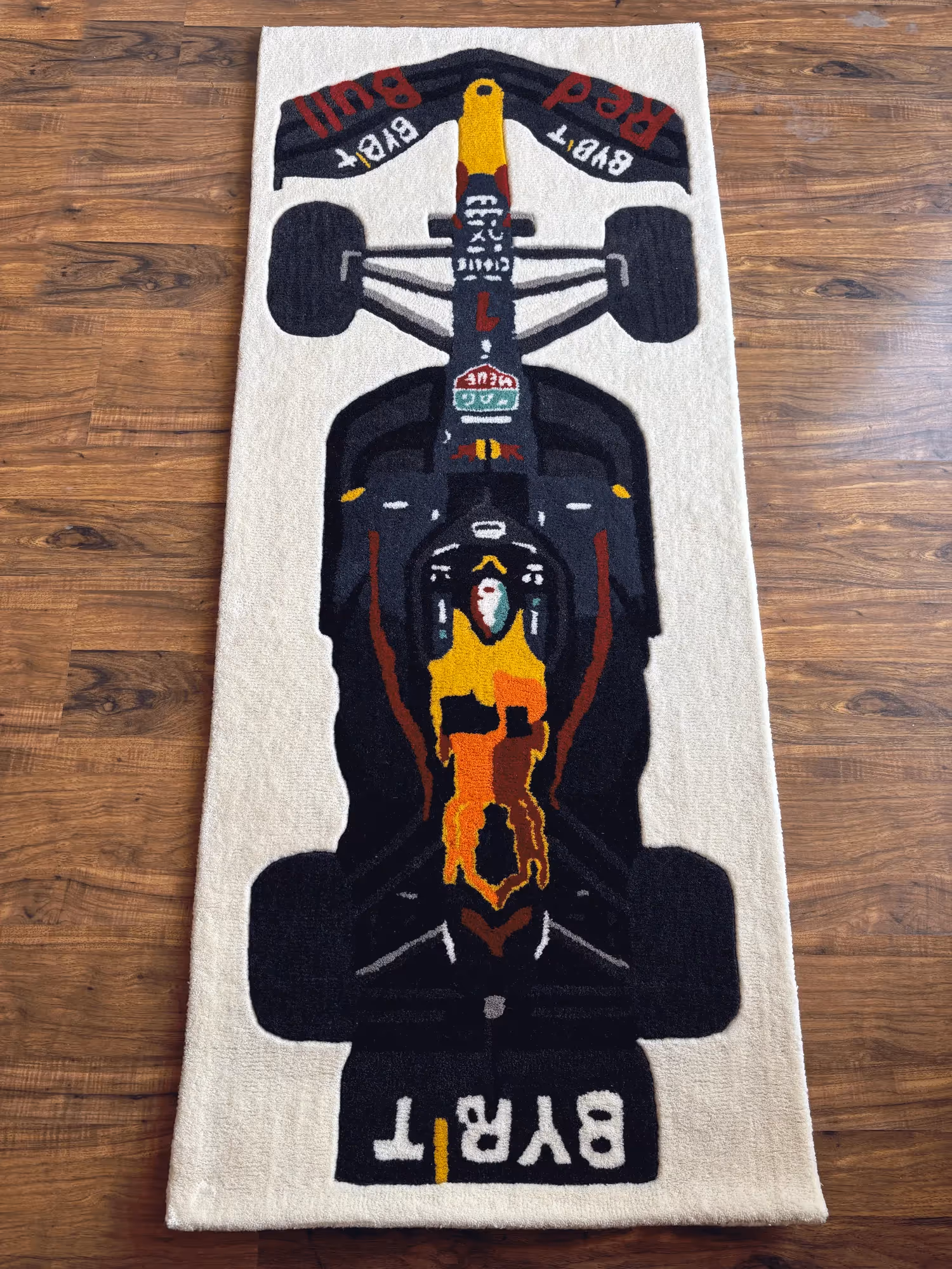 F1 Bull Inspired Racing Car Hand Tufted Rug image 4
