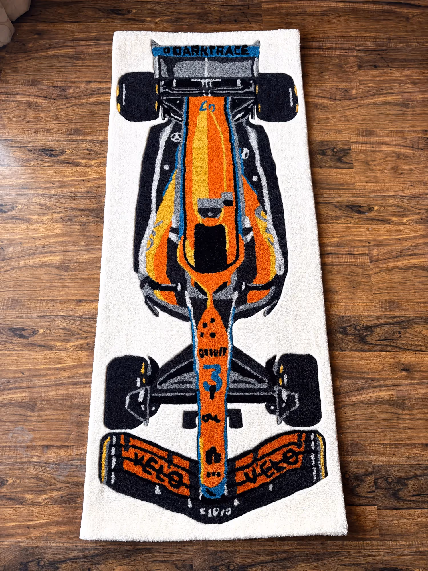 F1 Mclaren Racing Car Hand Tufted Rug image 1
