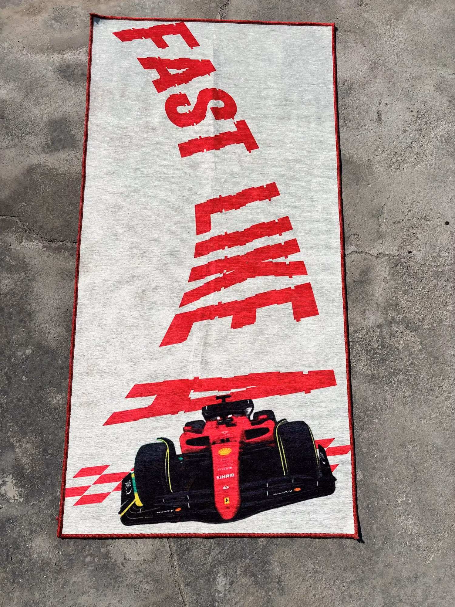 Fast As An F1 Printed Rug image 1