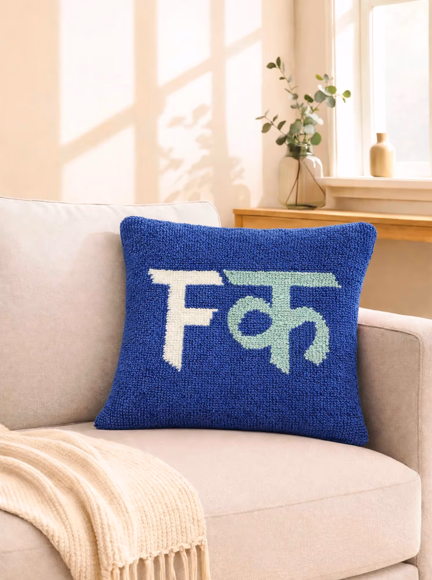 Fcuk Blue Cushion Cover image 1