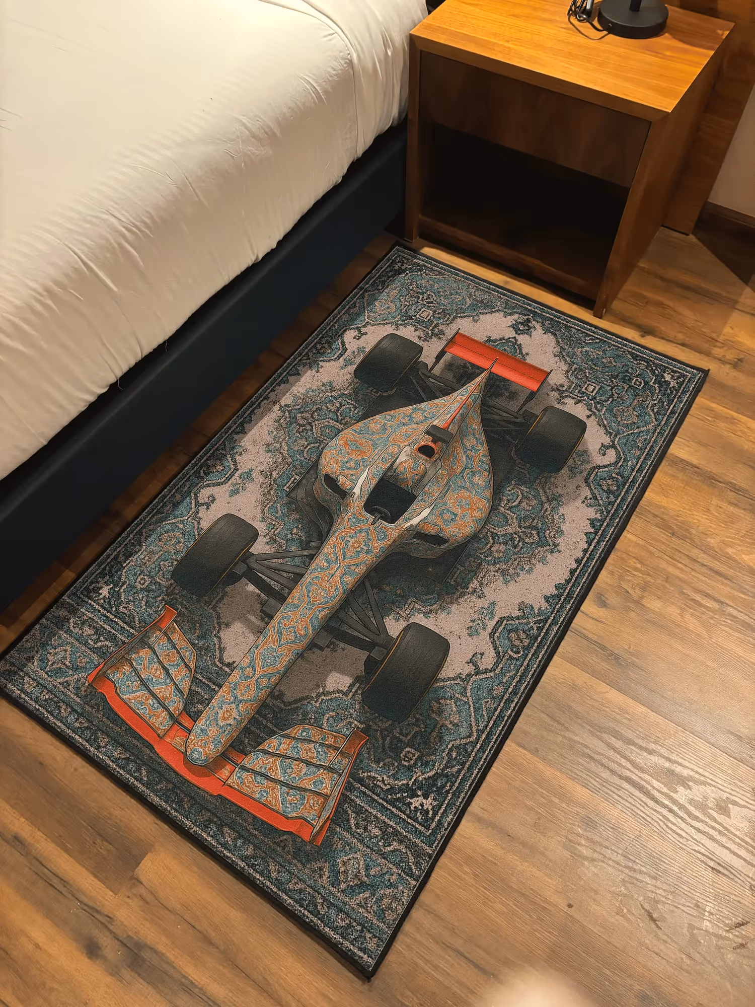 Formula 1 Inspired Traditional Design Washable Rug  image 2