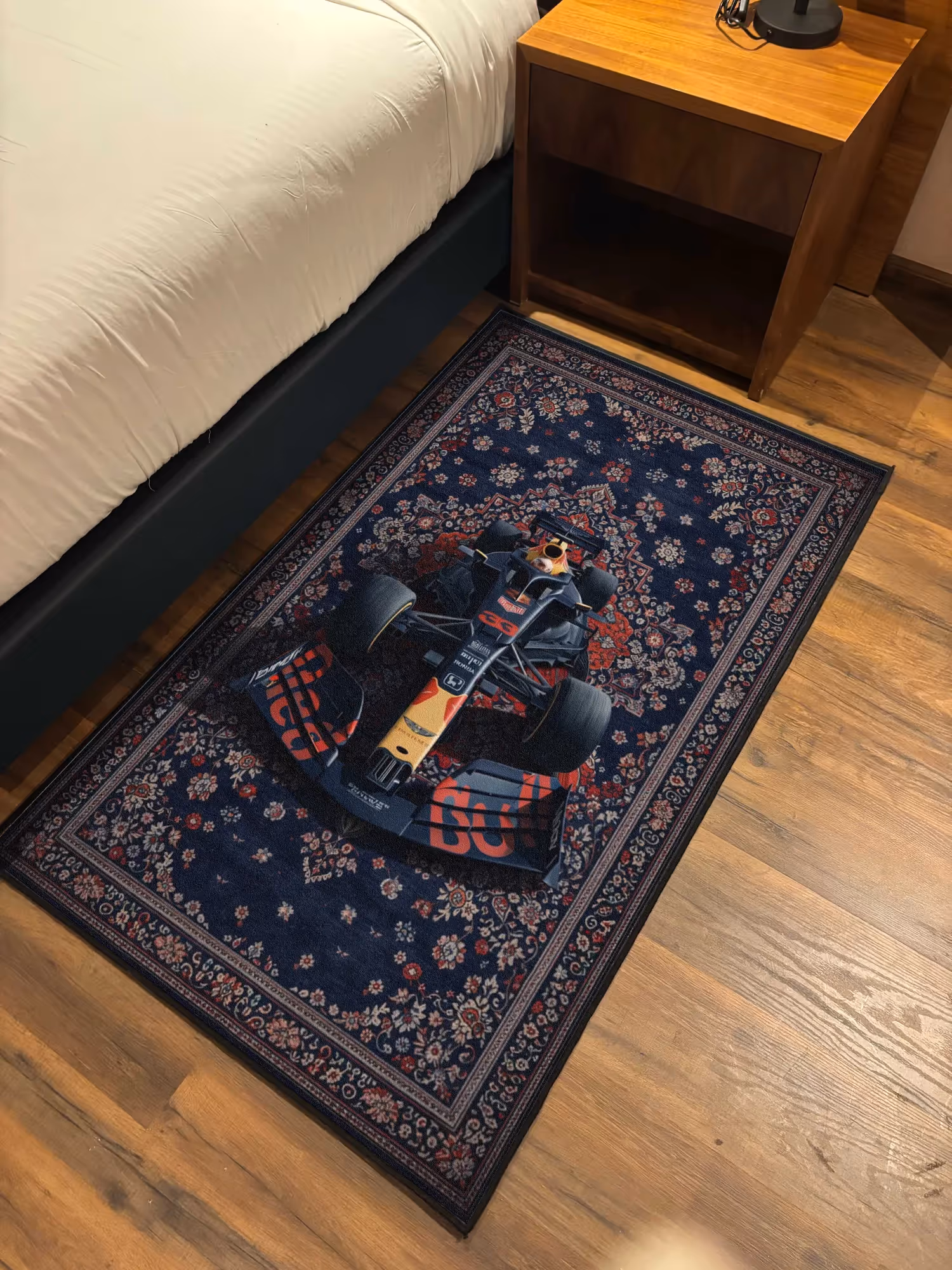 Formula 1 Red & Blue Traditional Design Washable Rug image 2
