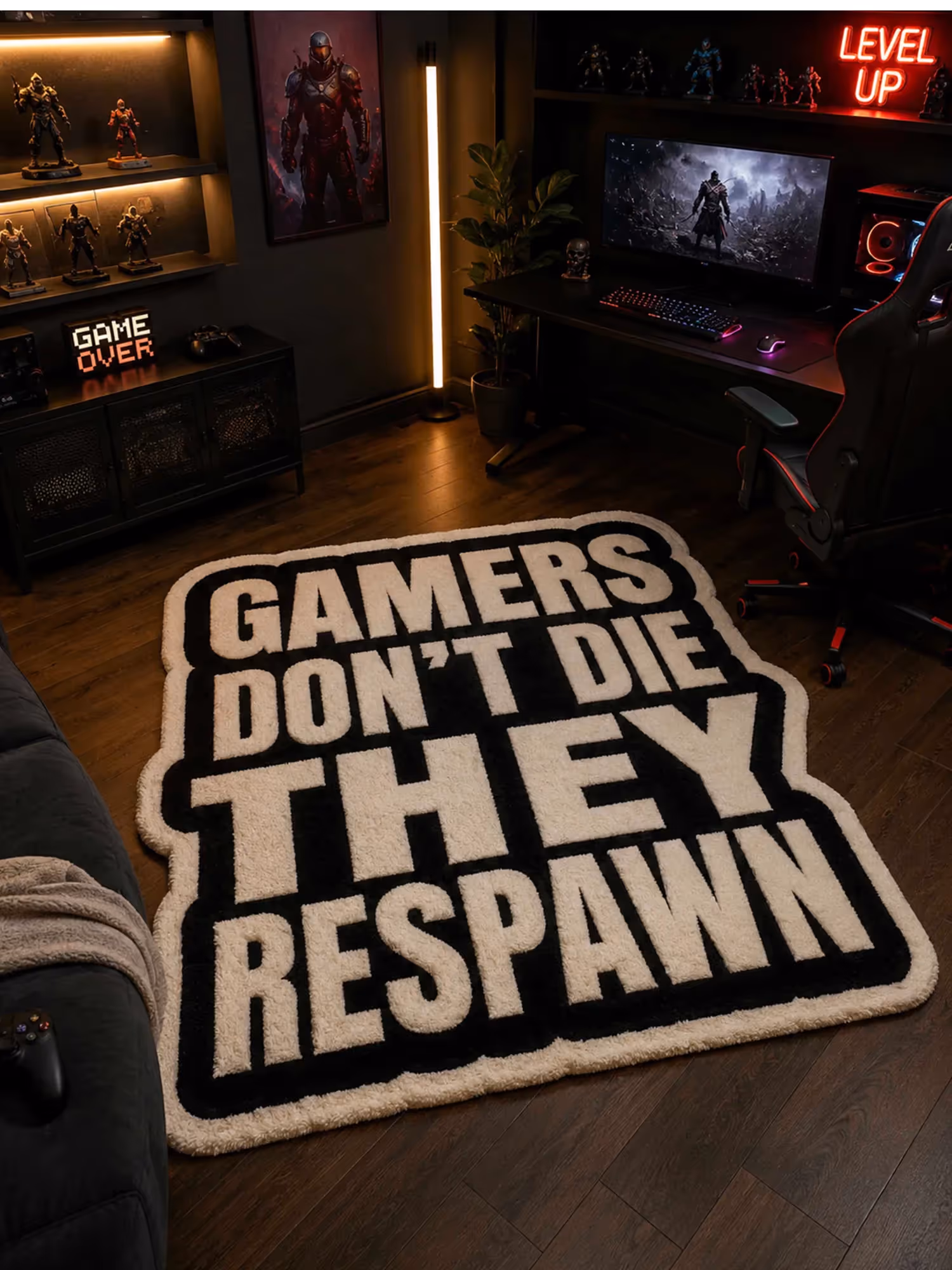 Gamers Don't Die Hand Tufted Rug image 1