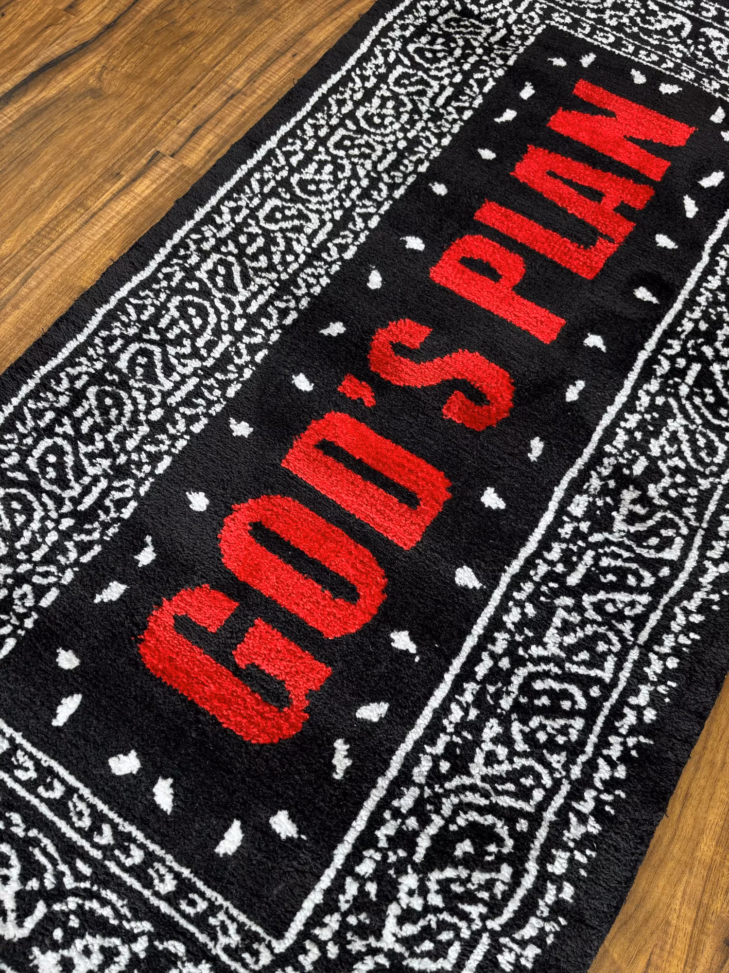 Gods Plan Red Machine Tufted Rug  image 2