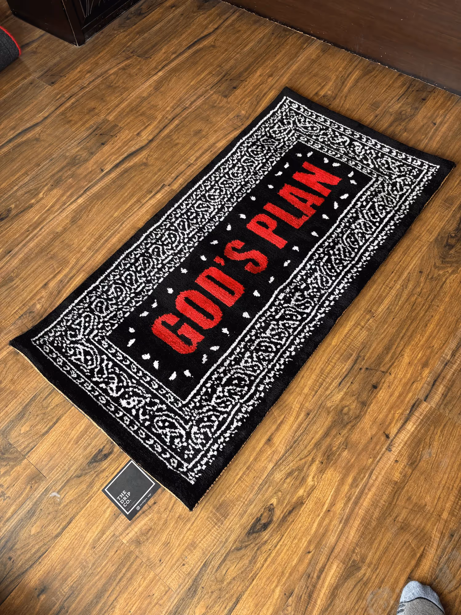 Gods Plan Red Machine Tufted Rug  image 3