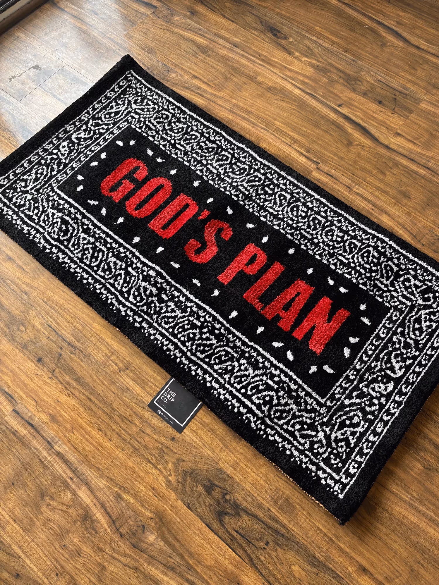 Gods Plan Red Machine Tufted Rug  image 4