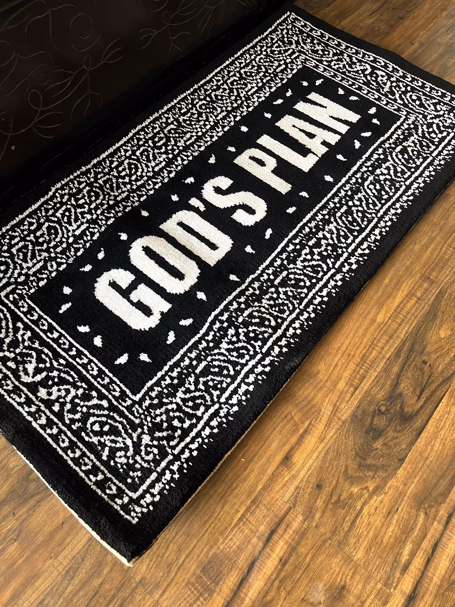 Gods Plan White Machine Tufted Rug image 3