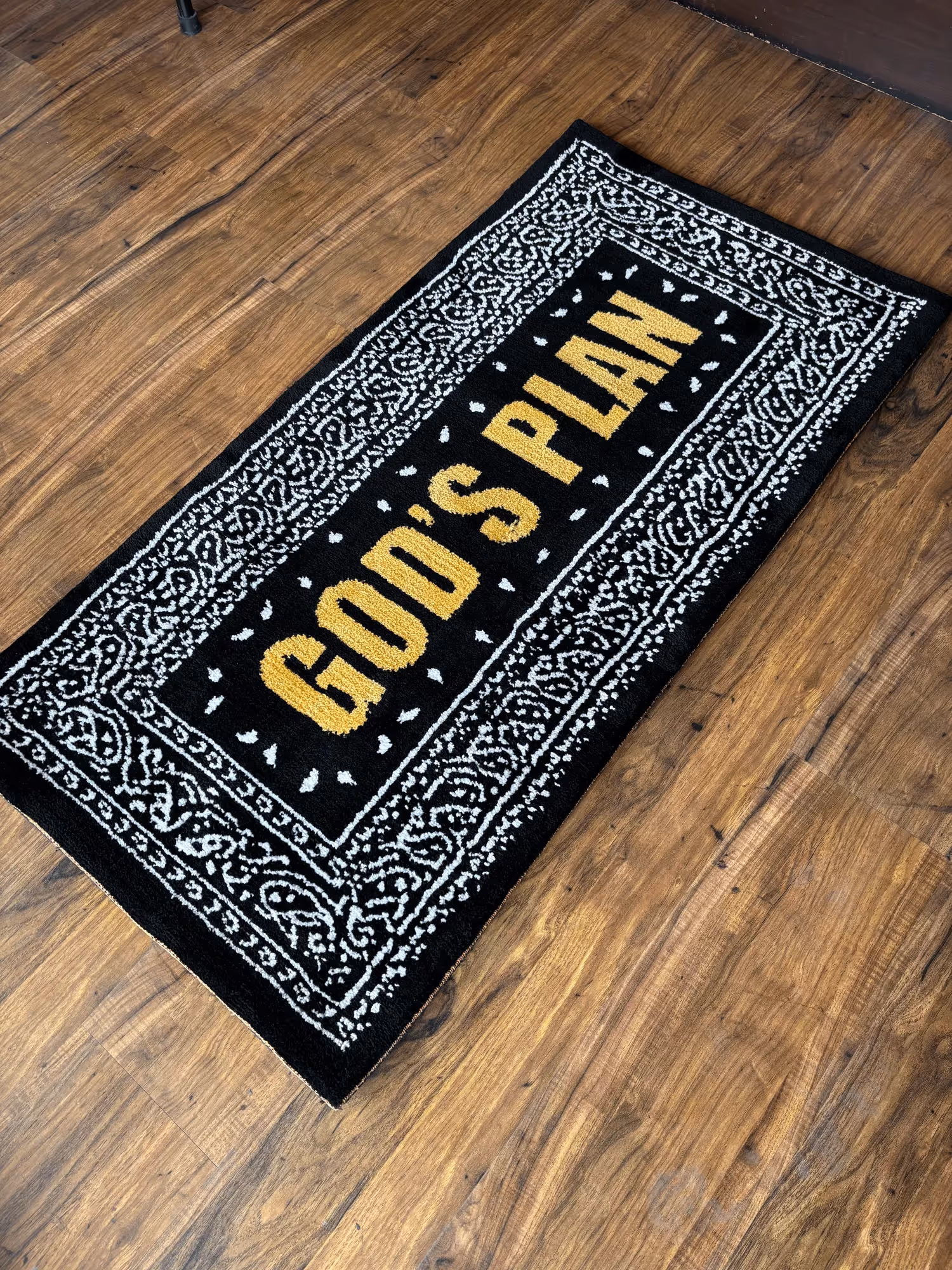 Gods Plan Yellow Machine Tufted Rug image 2