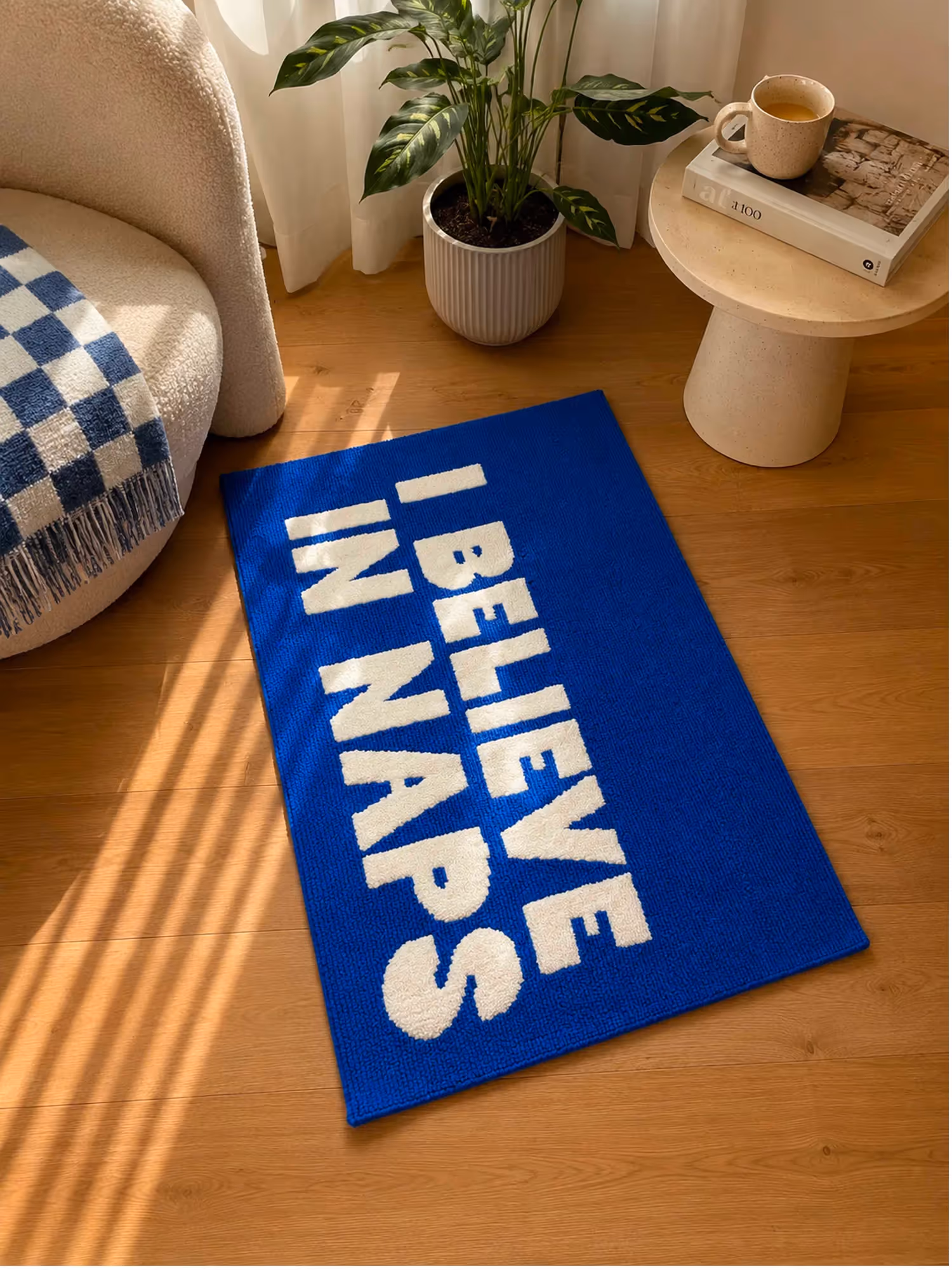 I Believe In Naps Everyday Machine Made Rug image 2