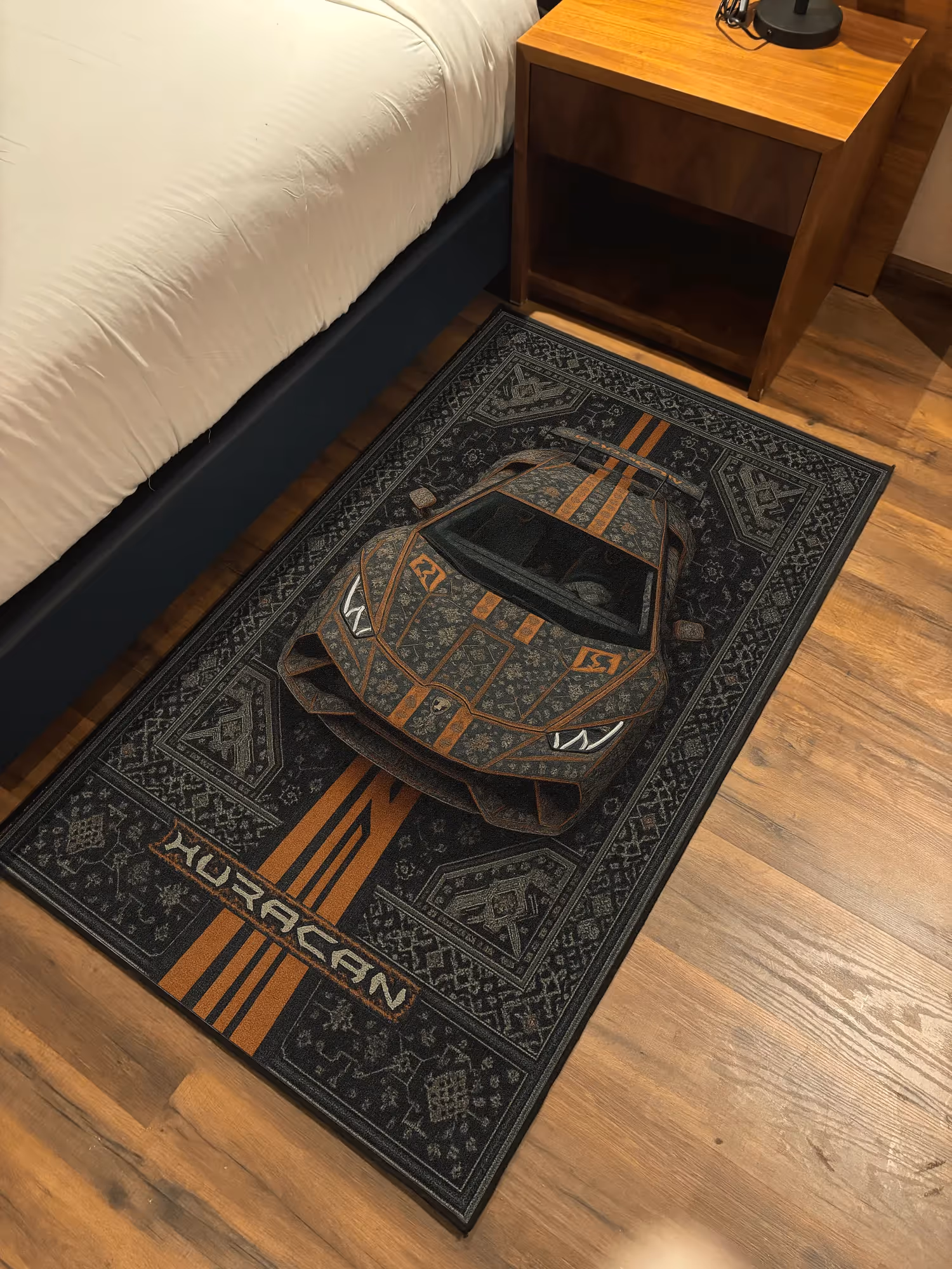 Lambo Sports Car Traditional Design Washable Rug image 2