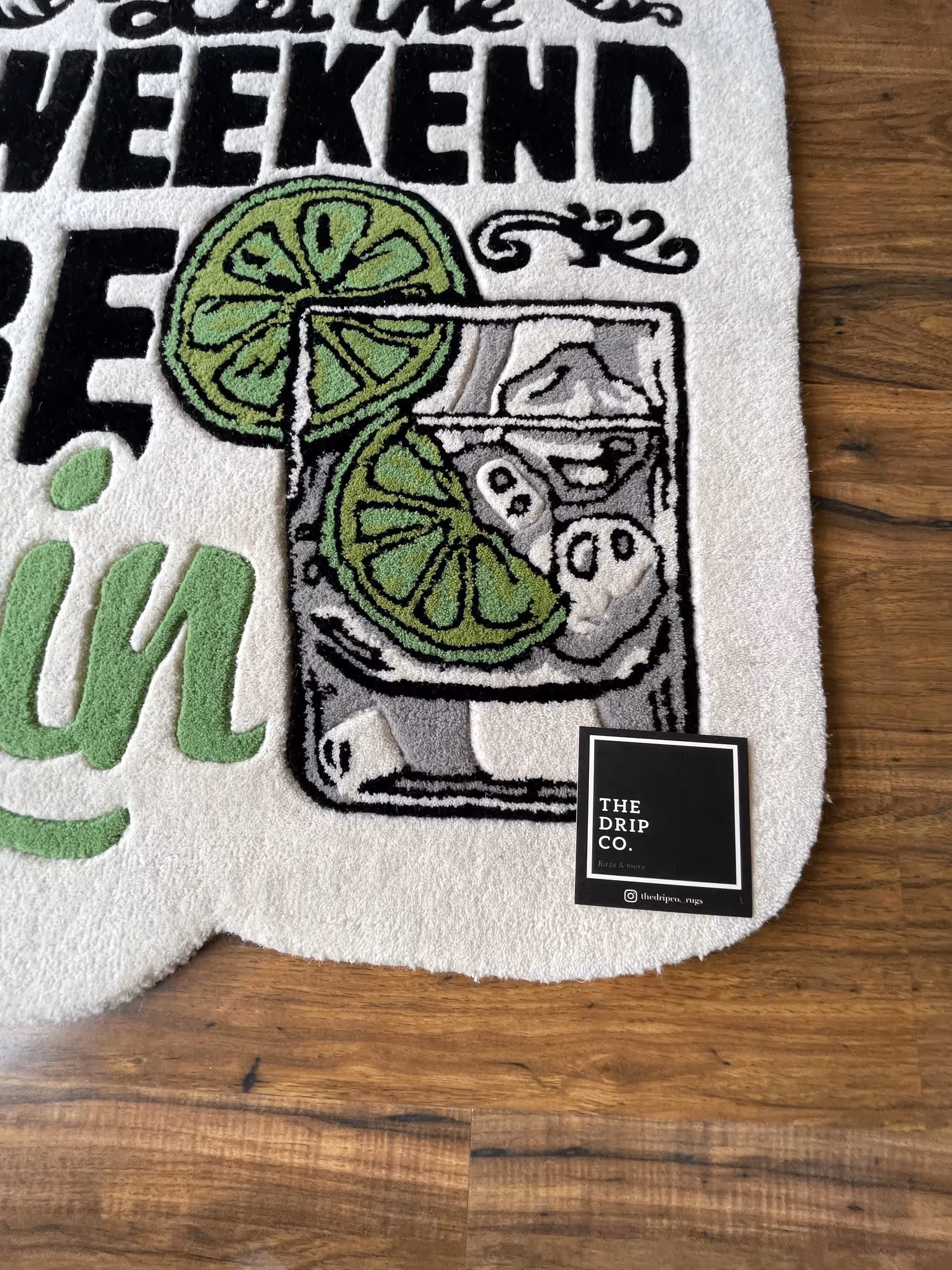 Let The Weekend Be Gin Hand Tufted Rug image 2