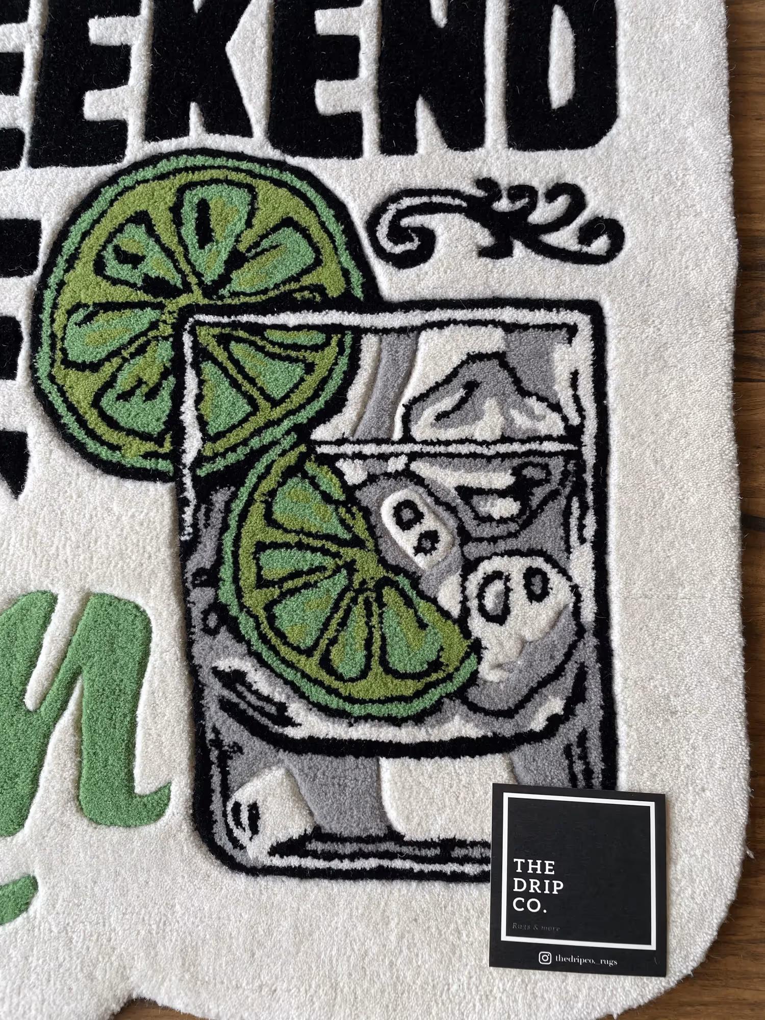 Let The Weekend Be Gin Hand Tufted Rug image 3