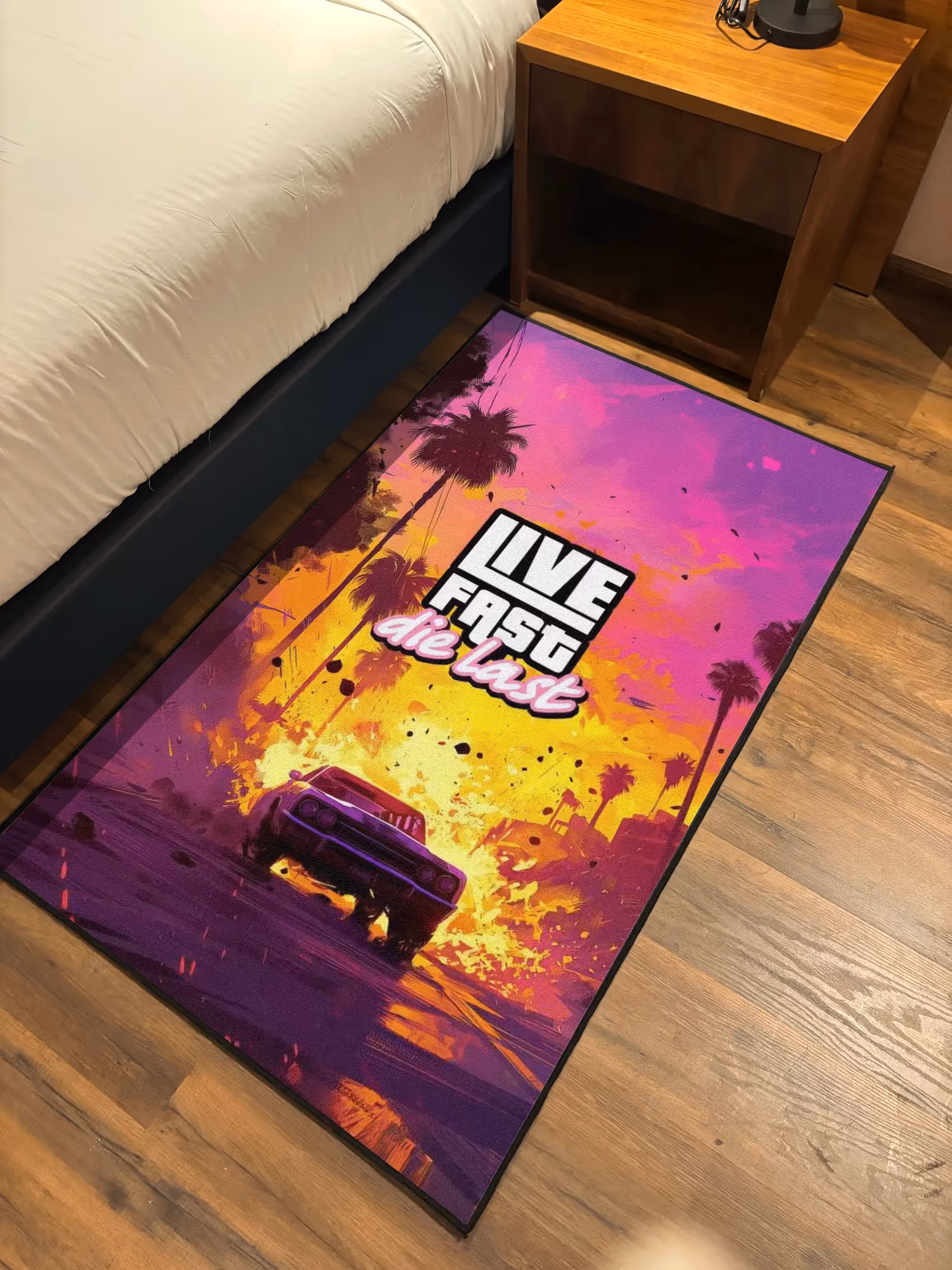 Live Fast Gaming Washable Rug  image 1
