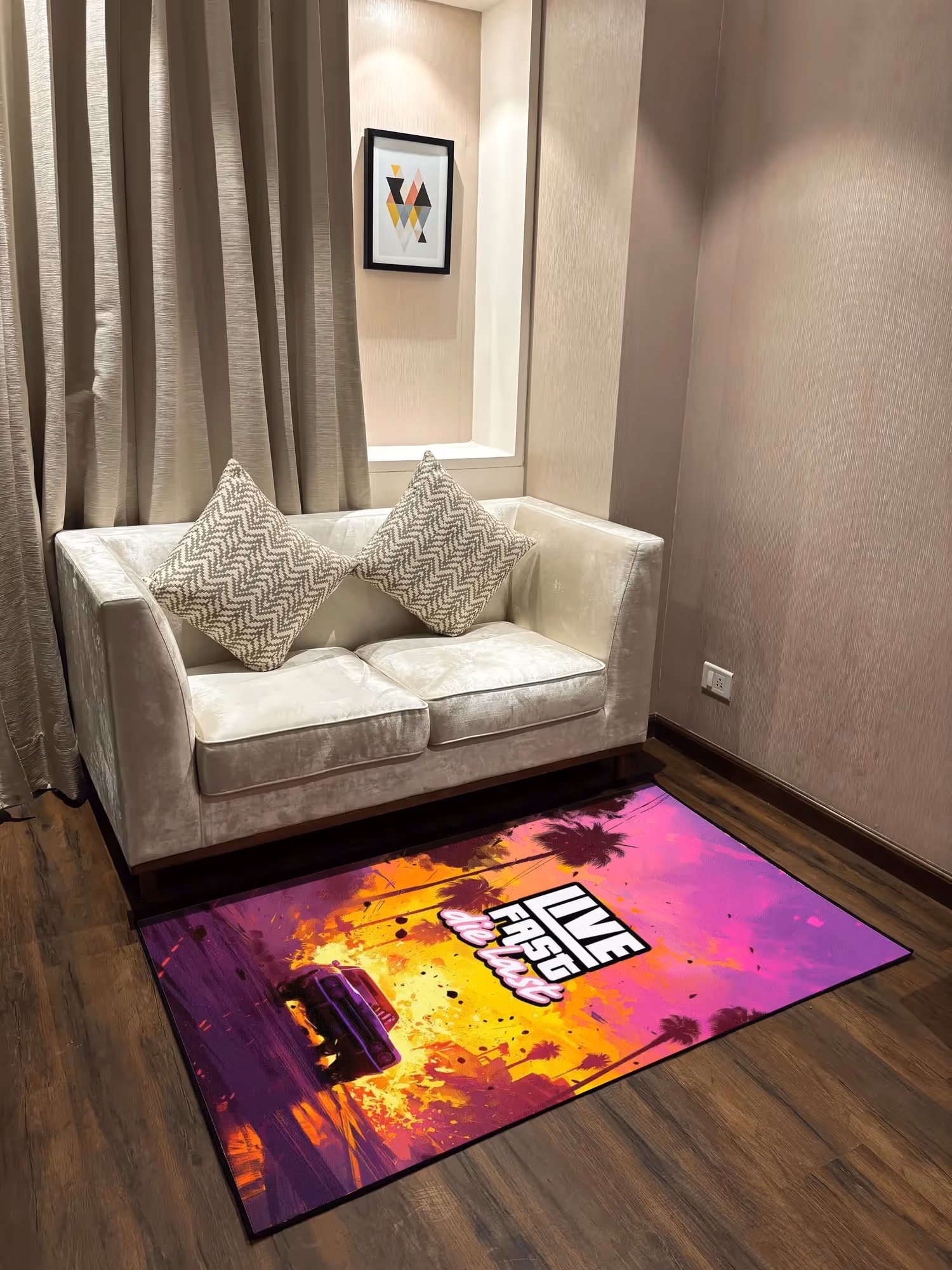 Live Fast Gaming Washable Rug image 2