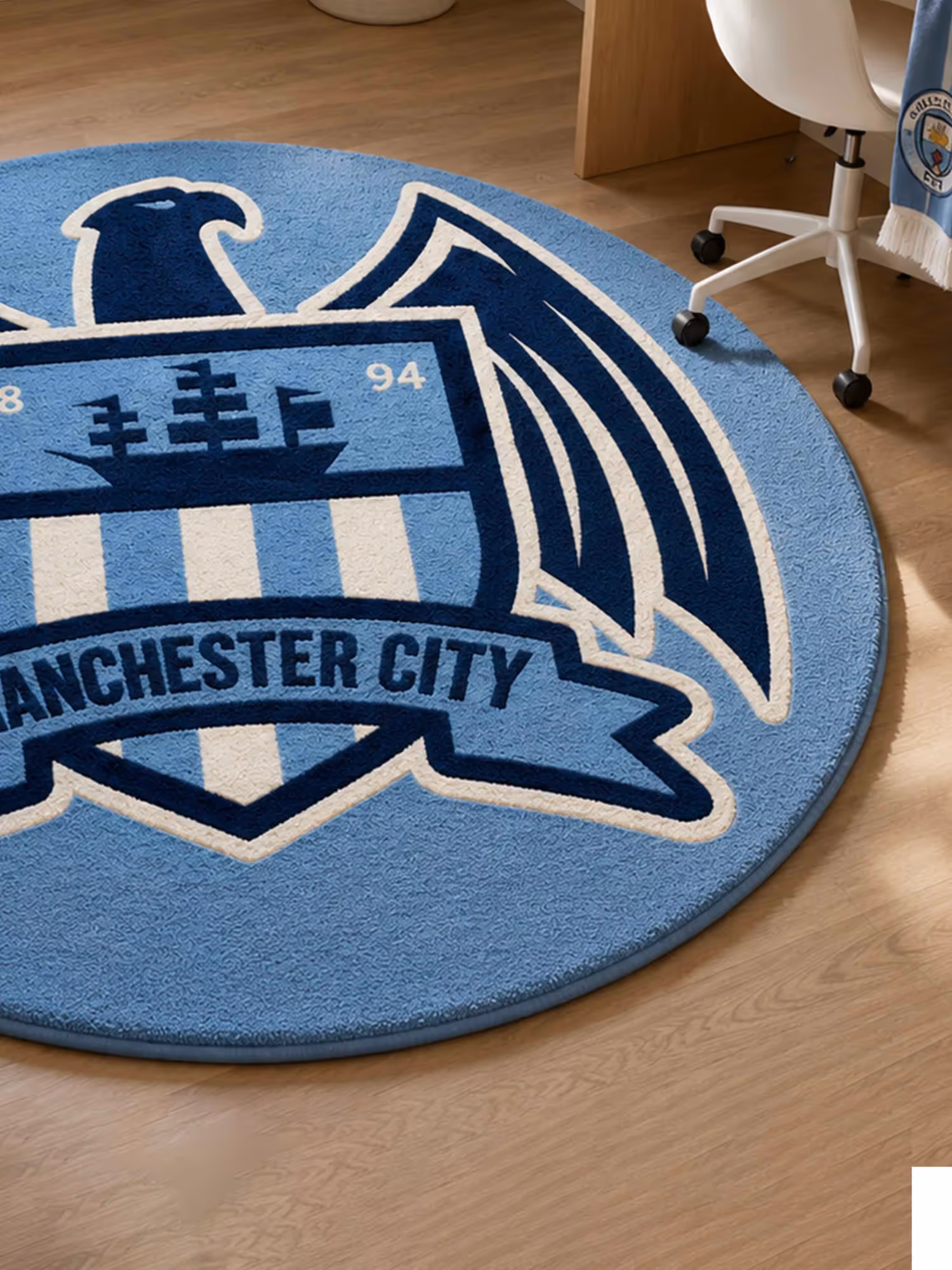 Man City Fan Art Hand Tufted Rug image 2