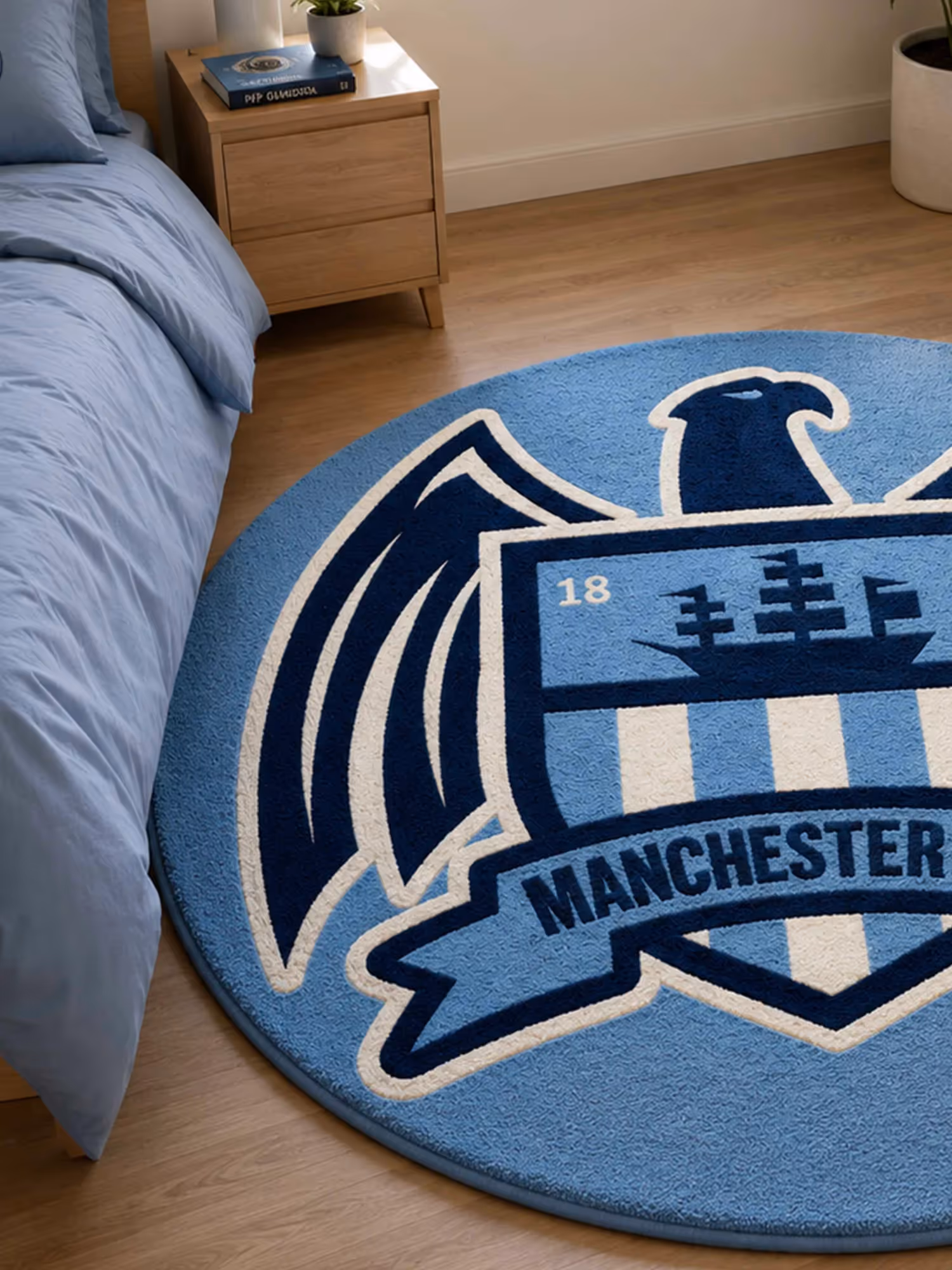 Man City Fan Art Hand Tufted Rug image 3