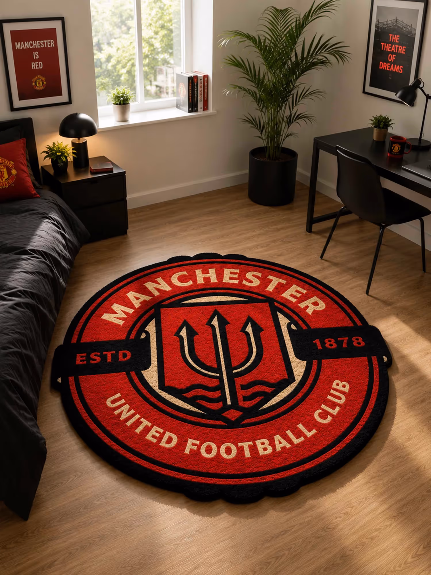 Manchester United Fan Art Hand Tufted Rug image 1