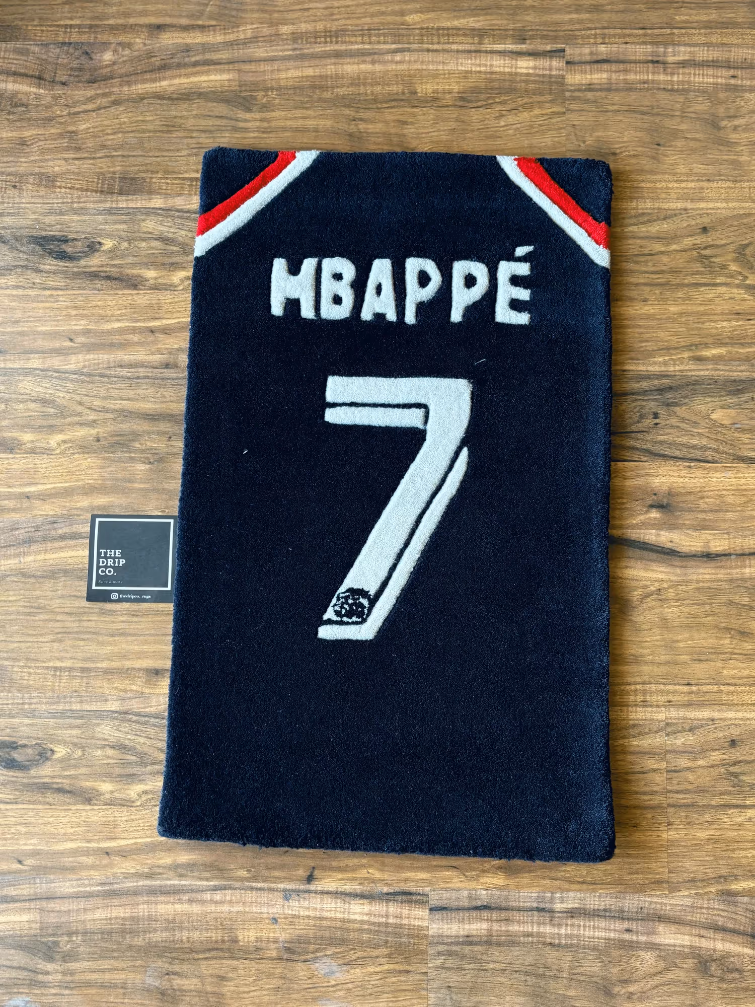 Mbappé PSG Jersey Hand Tufted Rug image 1