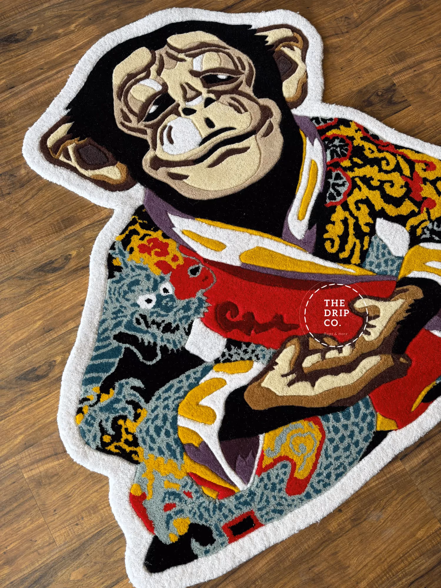 Meditation Monkey Hand Tufted Rug  image 2