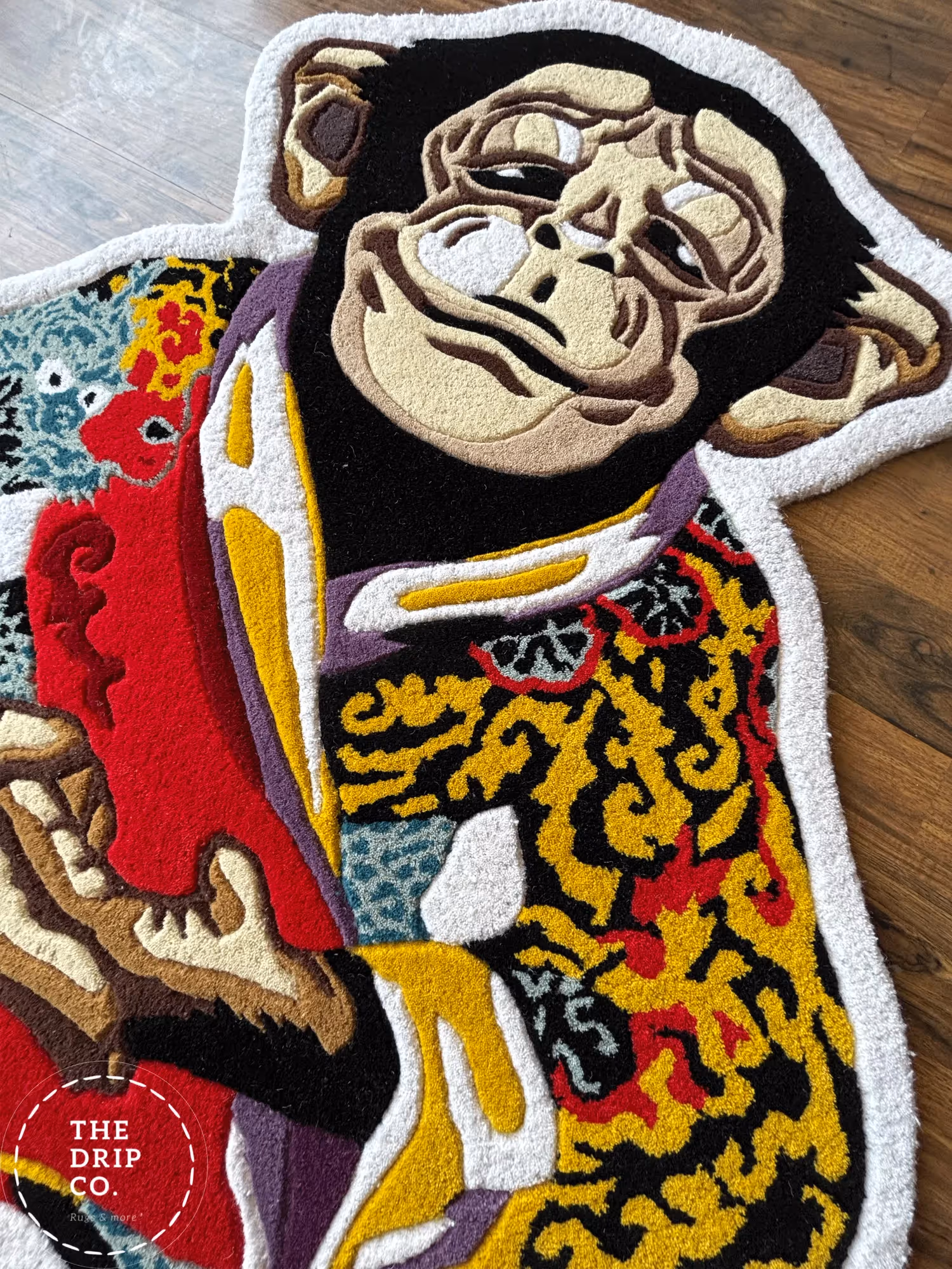 Meditation Monkey Hand Tufted Rug  image 3