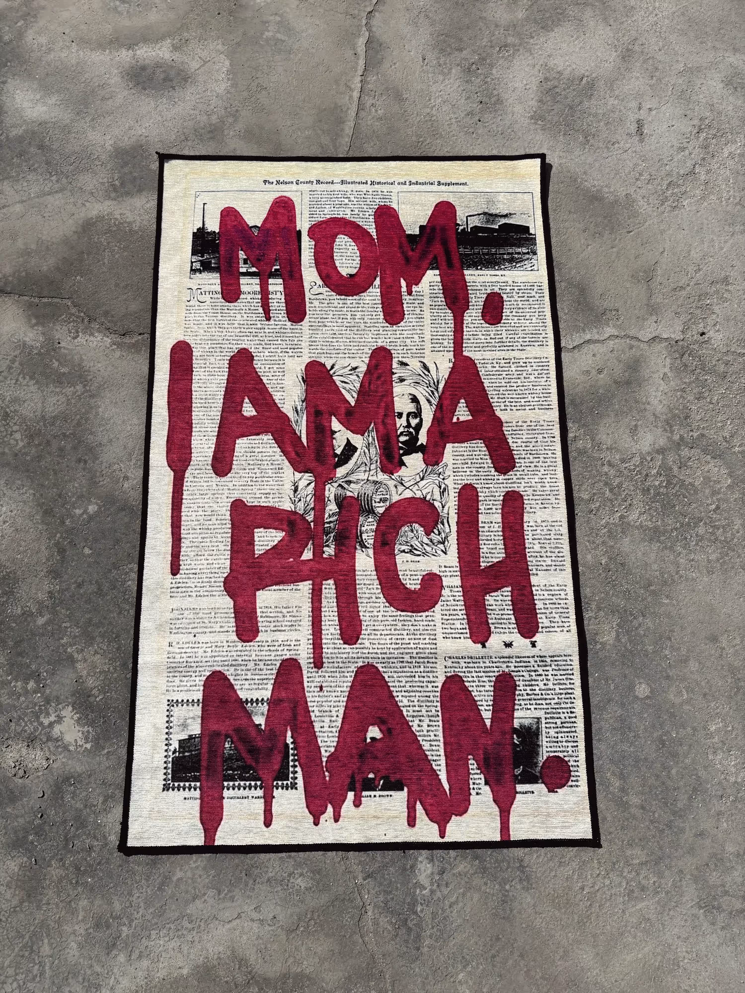 Mom I Am A Rich Man Printed Washable Rug image 1