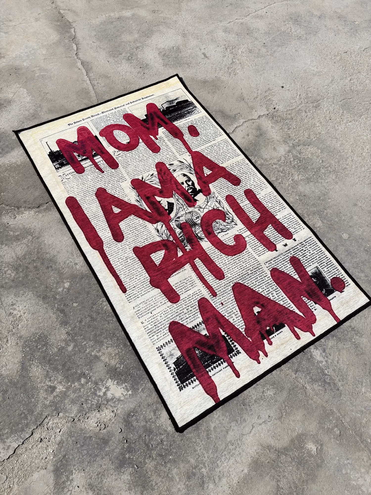 Mom I Am A Rich Man Printed Washable Rug image 3