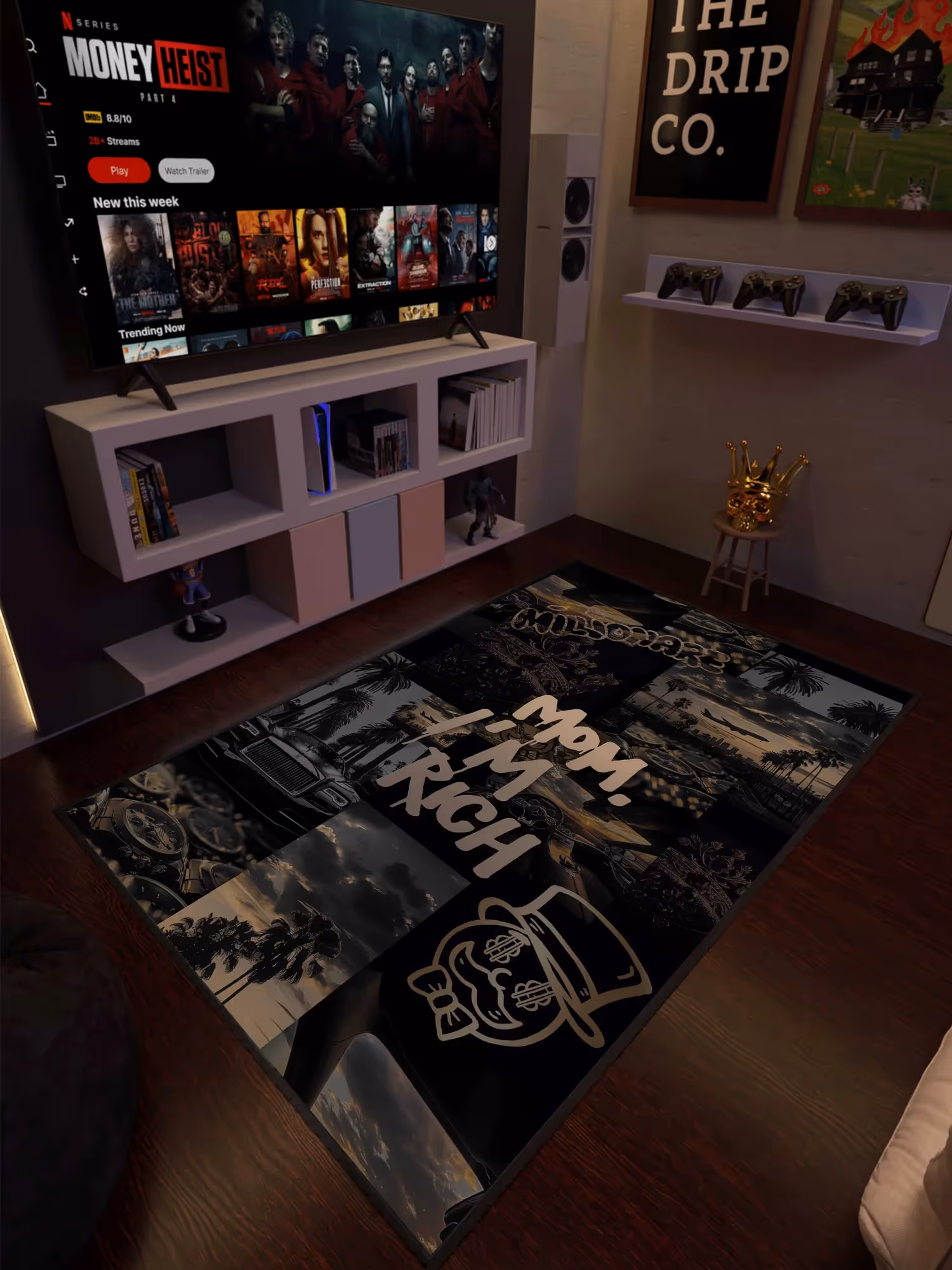 Mom I Am Rich OG Washable Rug image 1