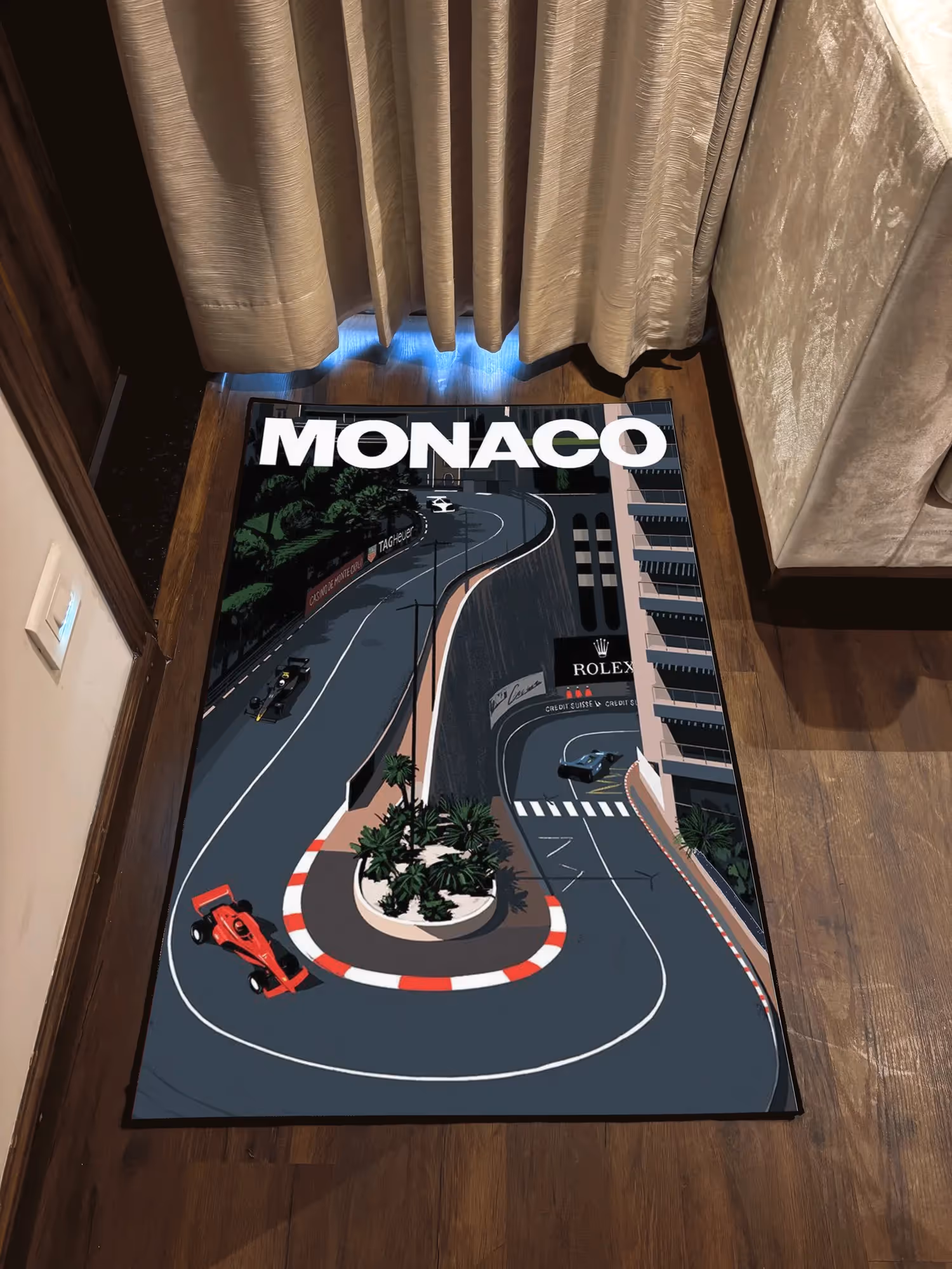 Monaco F1 Fan Art Printed Washable Rug image 1