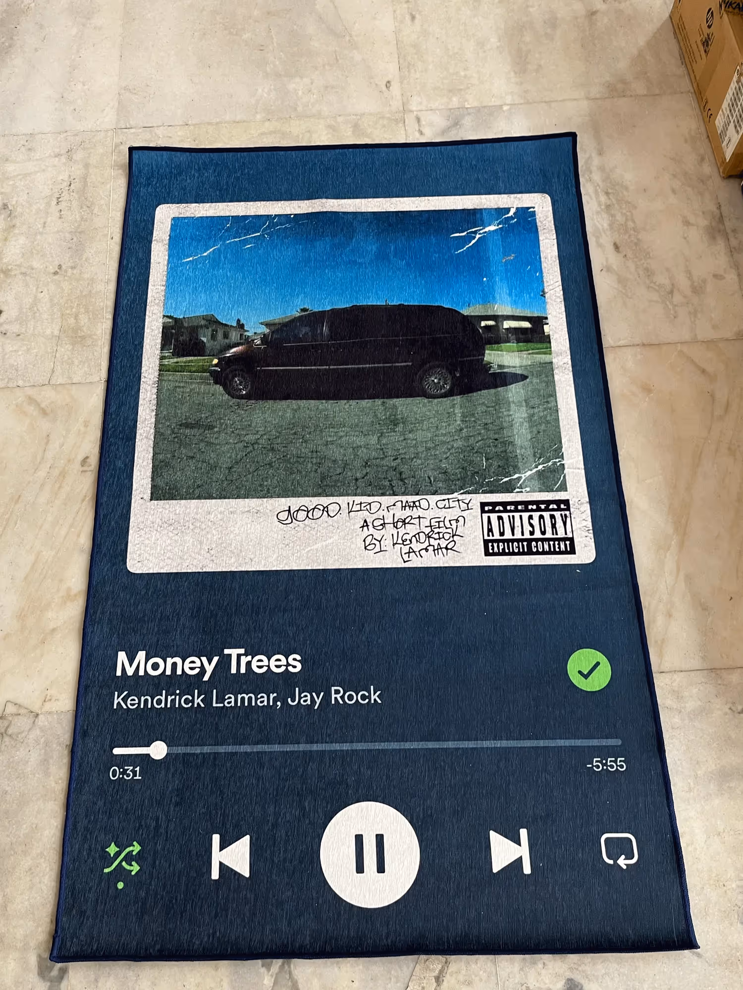 Money Trees Music Album Cover Printed Rug image 1