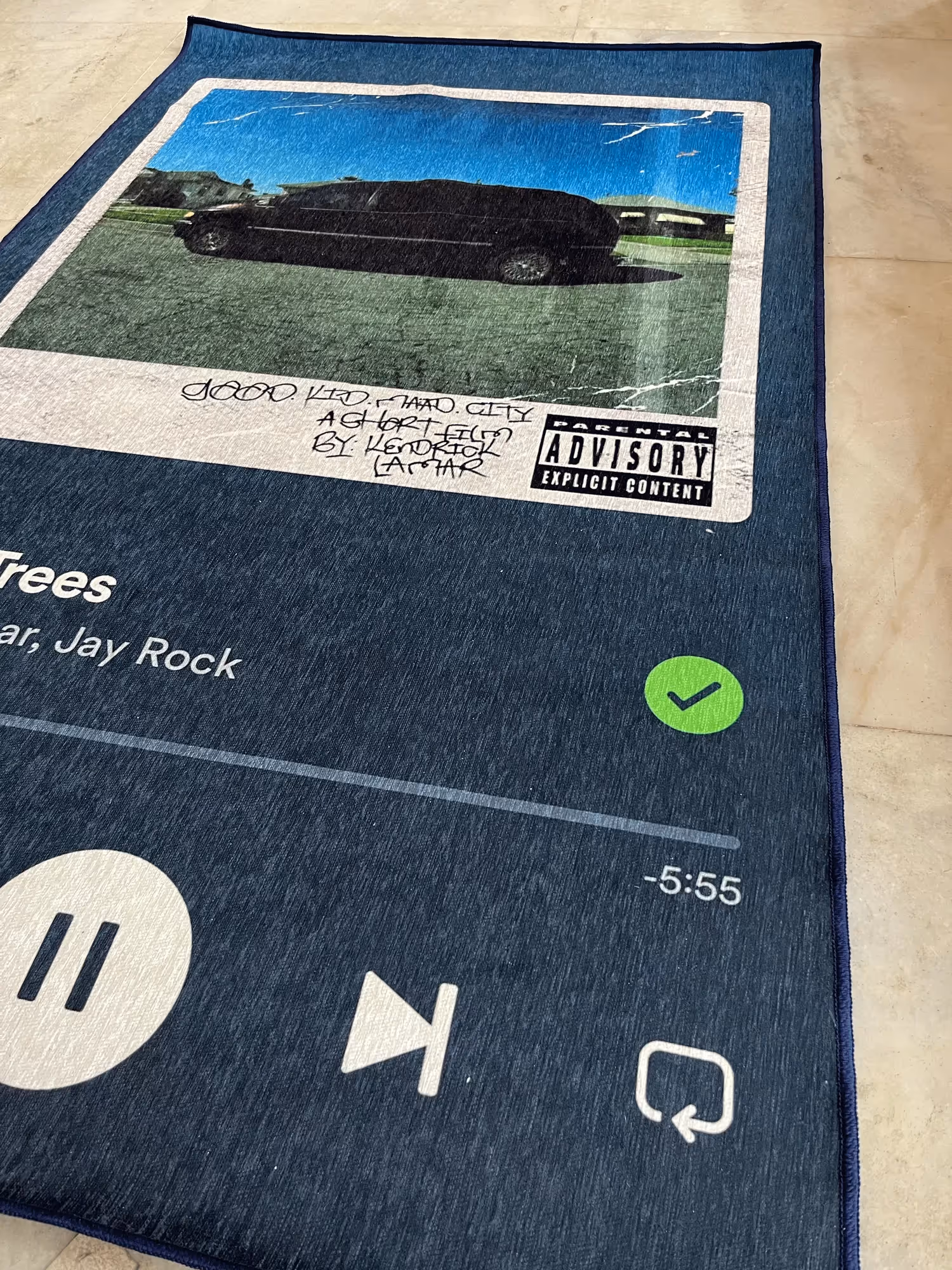 Money Trees Music Album Cover Printed Rug image 4