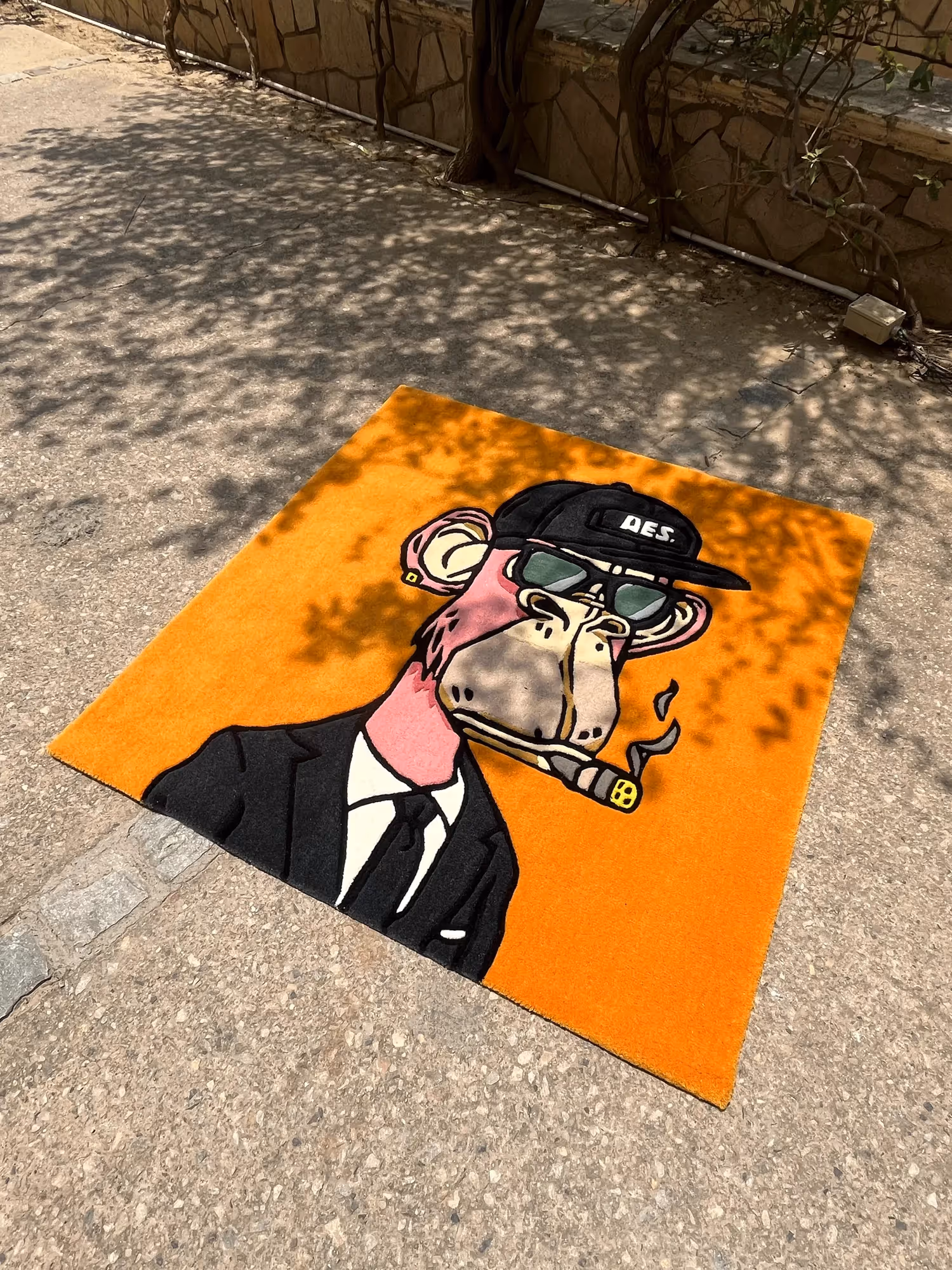 Monkey Business Bored Ape Hand Tufted Rug image 1