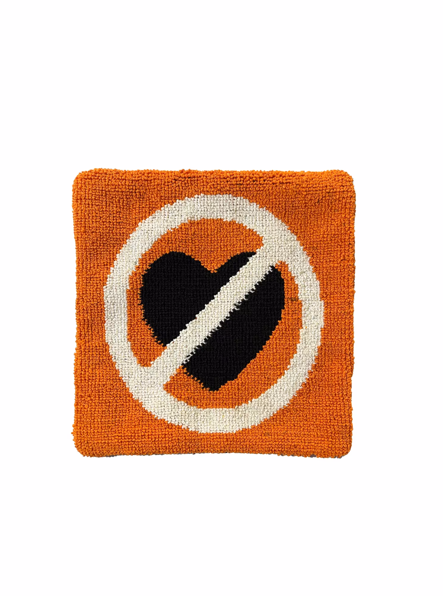 No Heart Orange Cushion Cover image 2