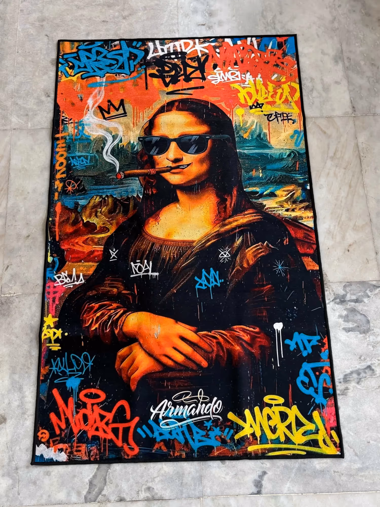 Painting Graffiti Art Washable Rug image 3