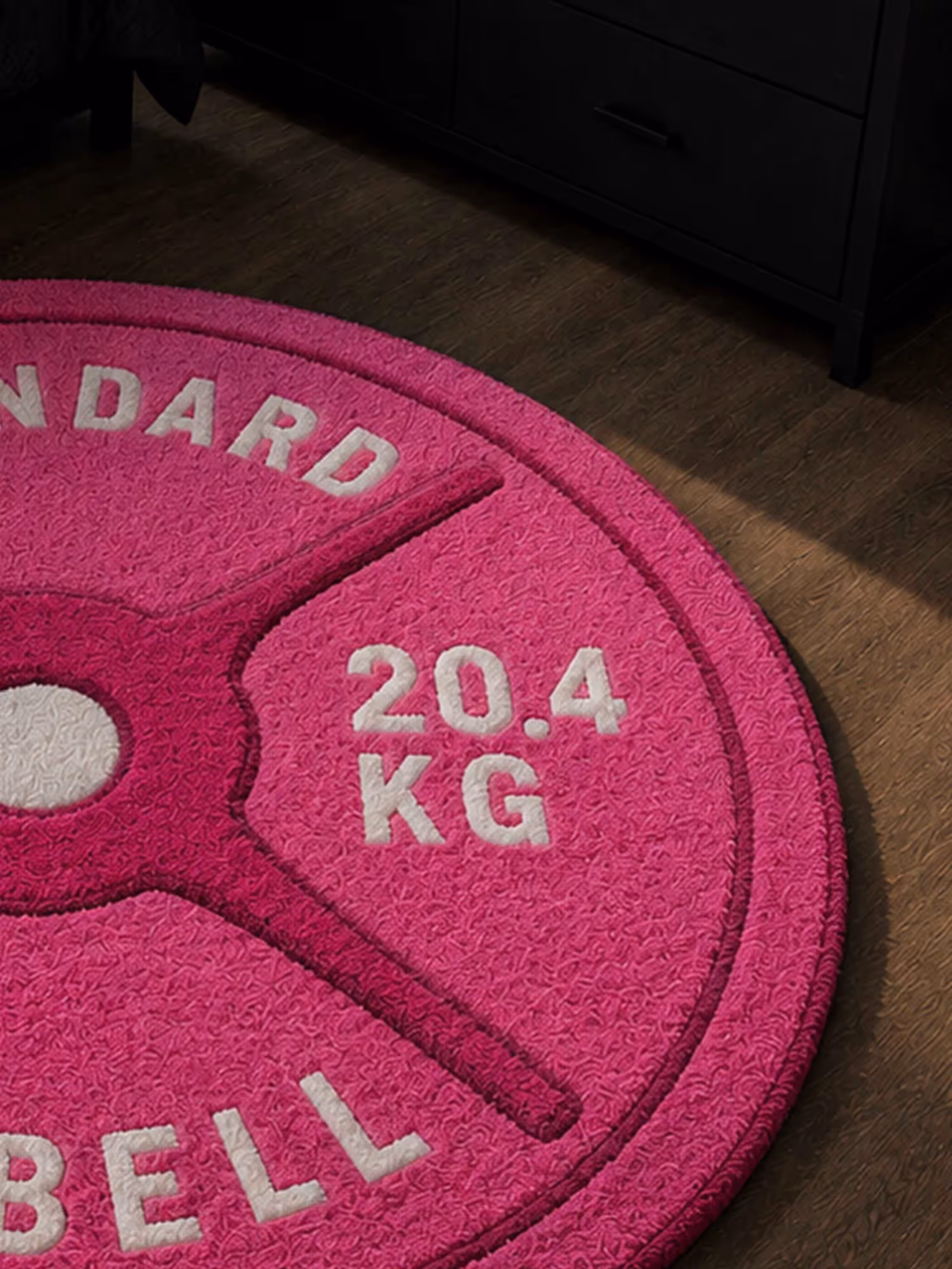 Pink Barbell Hand Tufted Rug image 3