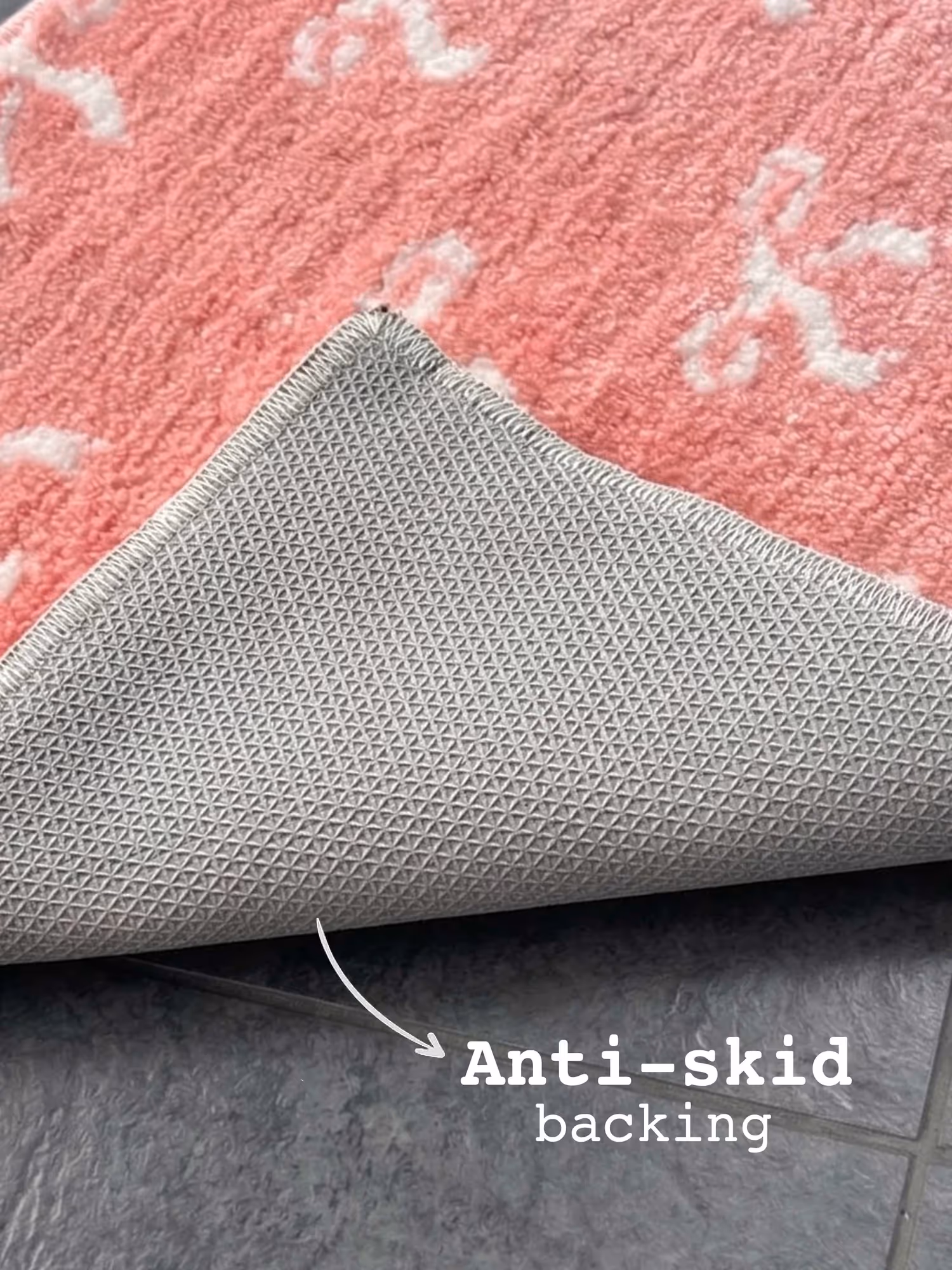 Pink Bow Bath Mat image 2