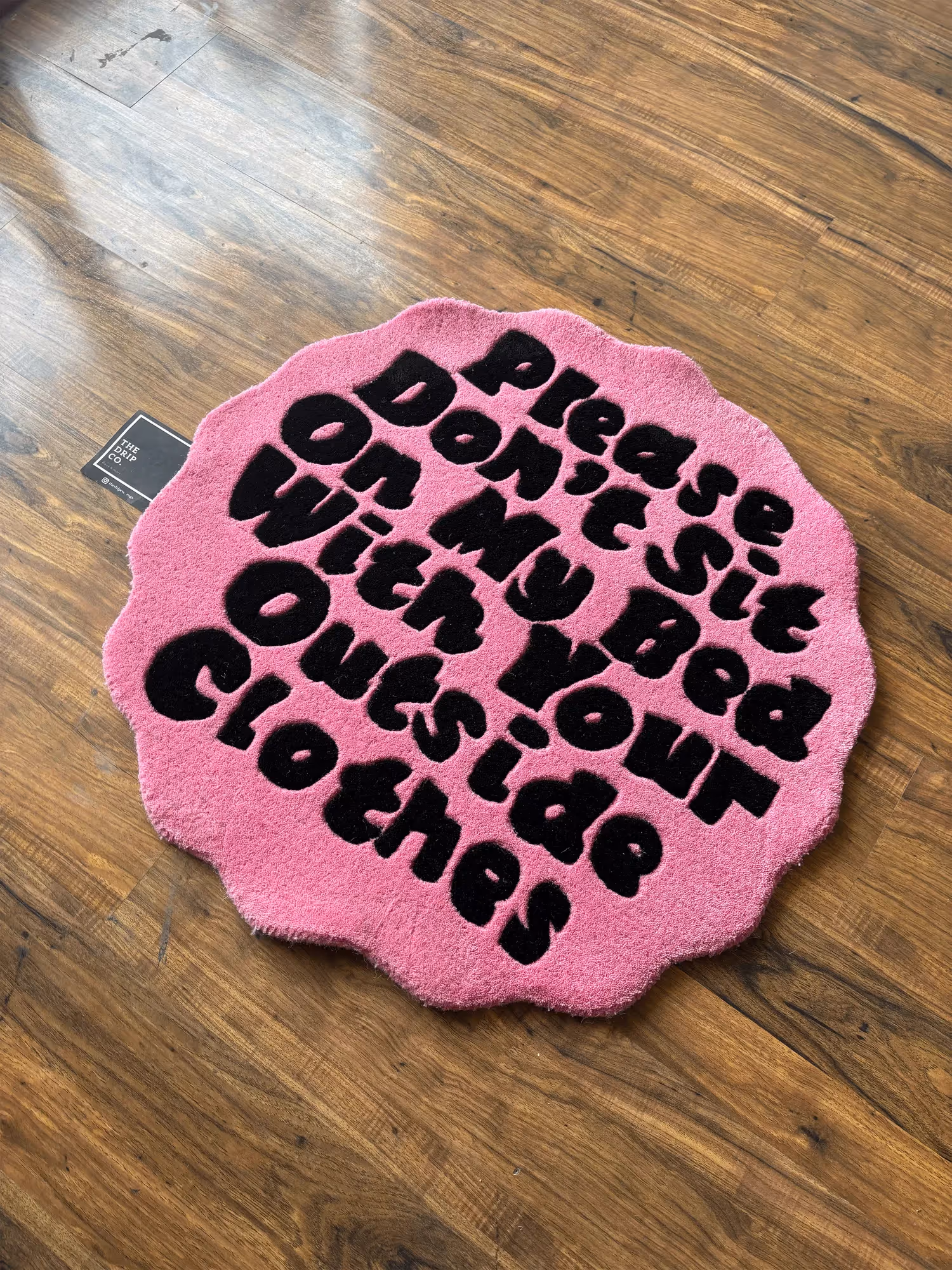 Please Don't Sit On My Bed Hand Tufted Rug image 2