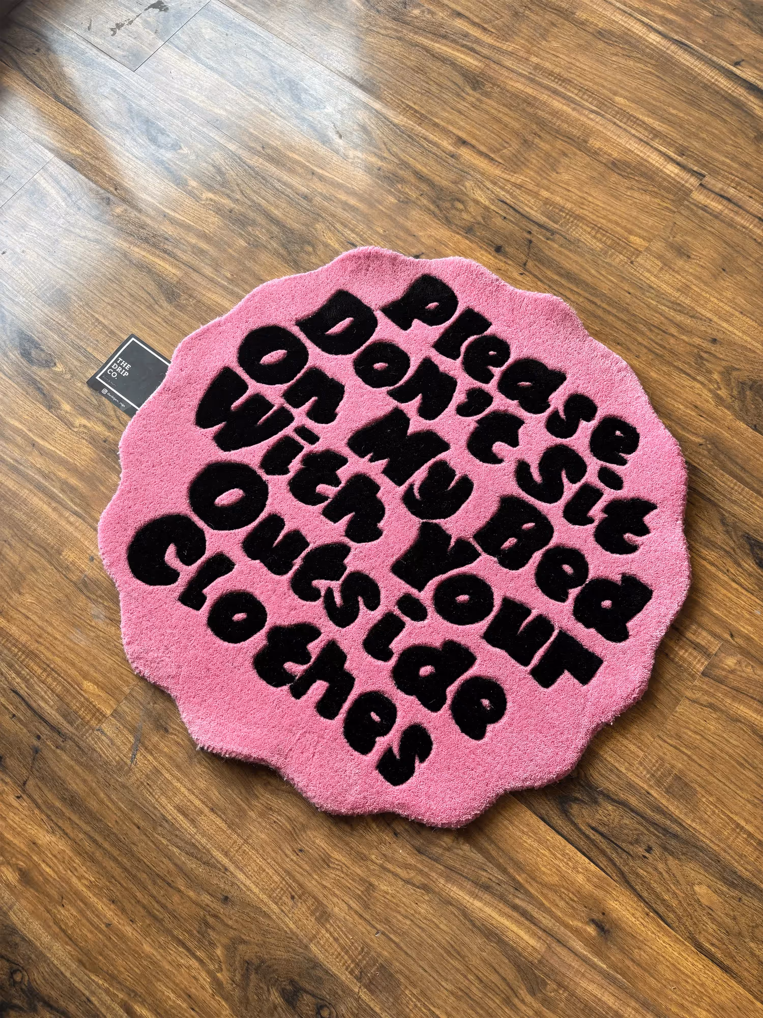 Please Don't Sit On My Bed Hand Tufted Rug image 3