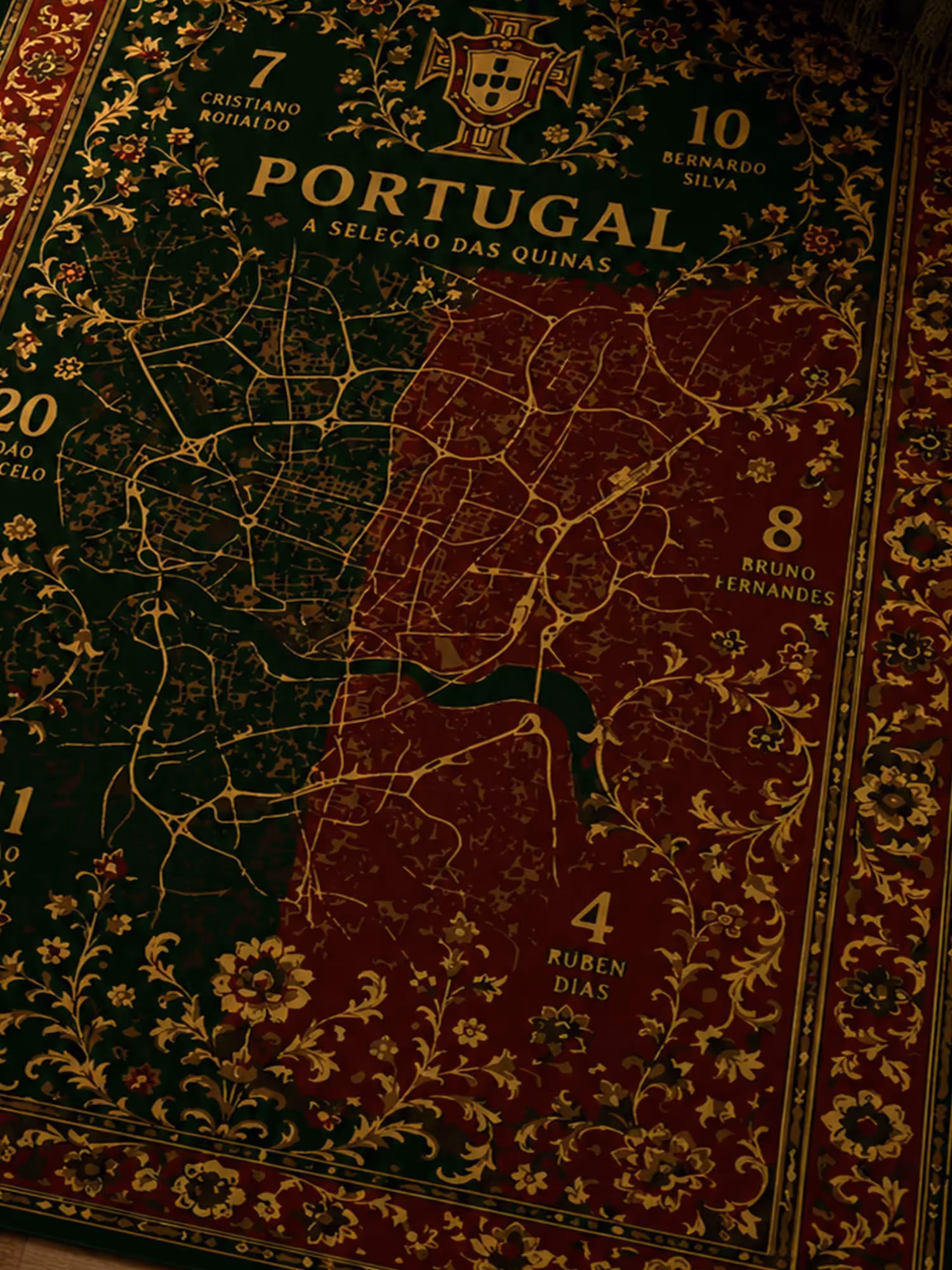 Portugal Football Traditional Washable Rug image 3